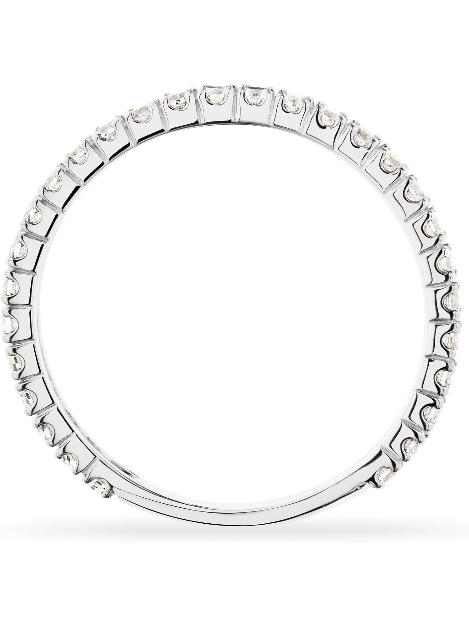 CHRIST Fingerring CHRIST Damen-Damenring 375er Weißgold Zirkonia, Zirkonia – Bild 3 von 4