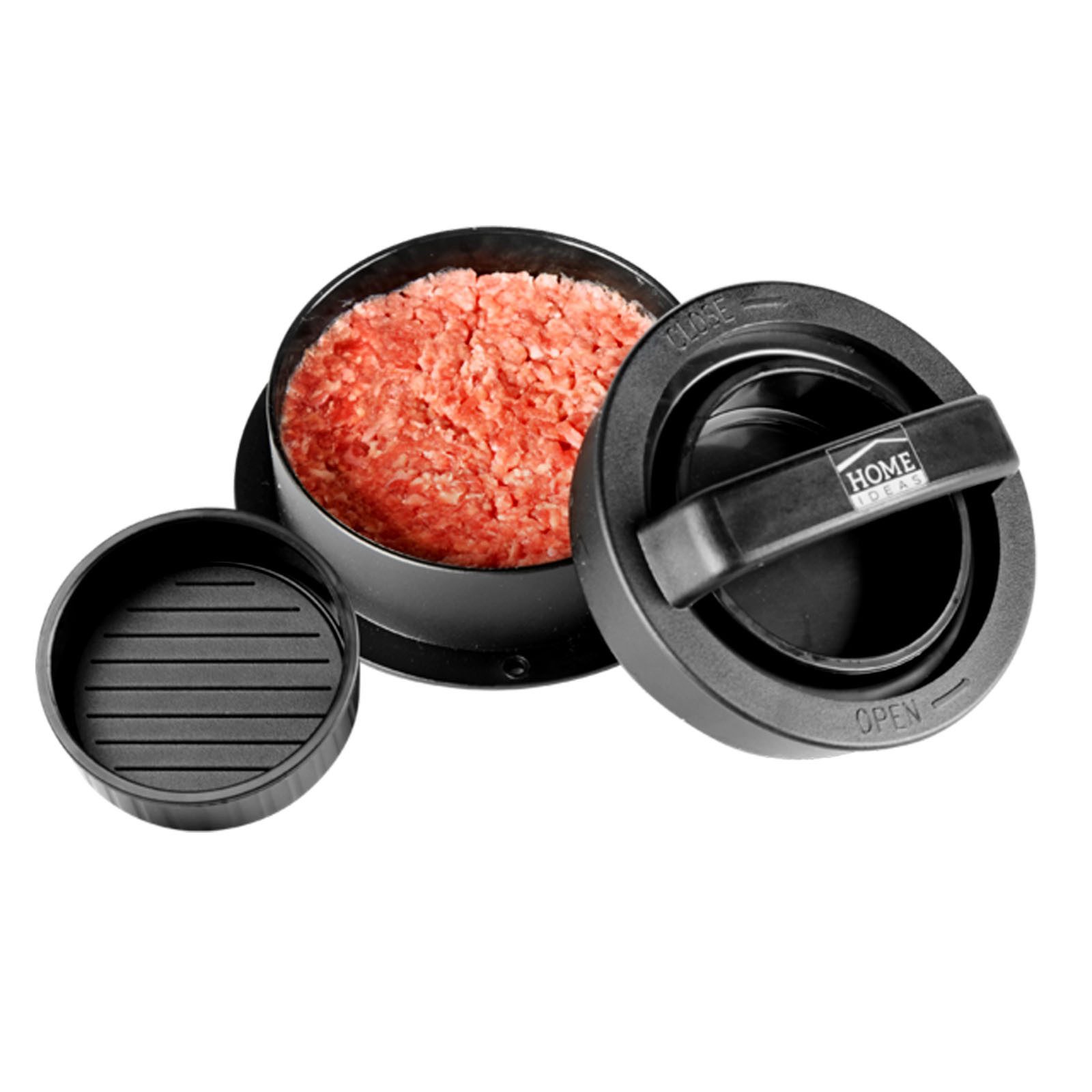 HAC24 Burgerpresse 3-in-1 Frikadellen- & Hamburger-Presse (1 St), Kunststoff, Ø 6,5 - 12 cm