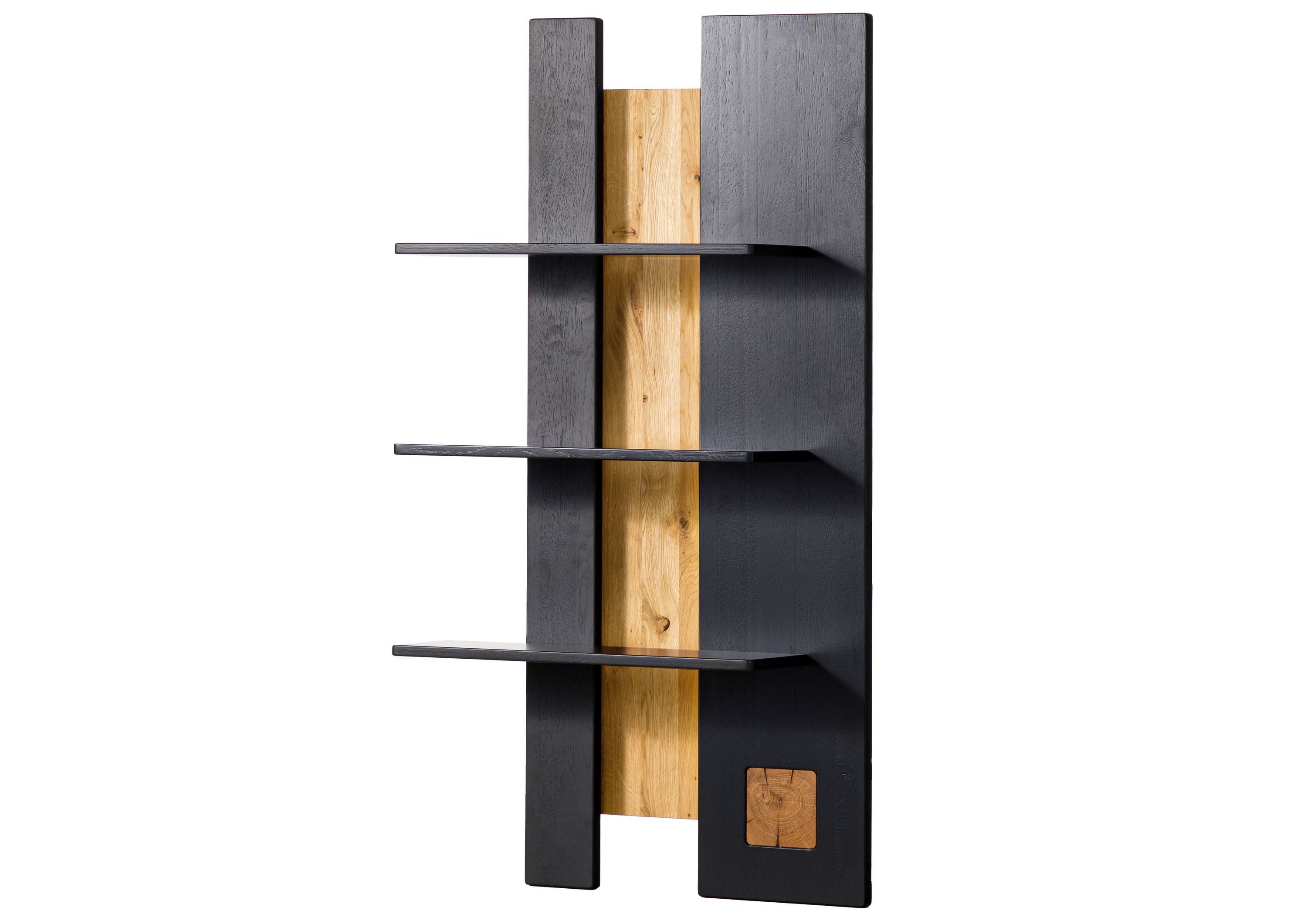 Massivmoebel24 Wandregal KITZBÜHEL, 1-tlg., Wandregal Wildeiche 58x21,5x110 natur geölt/lackiert KITZBÜHEL #124