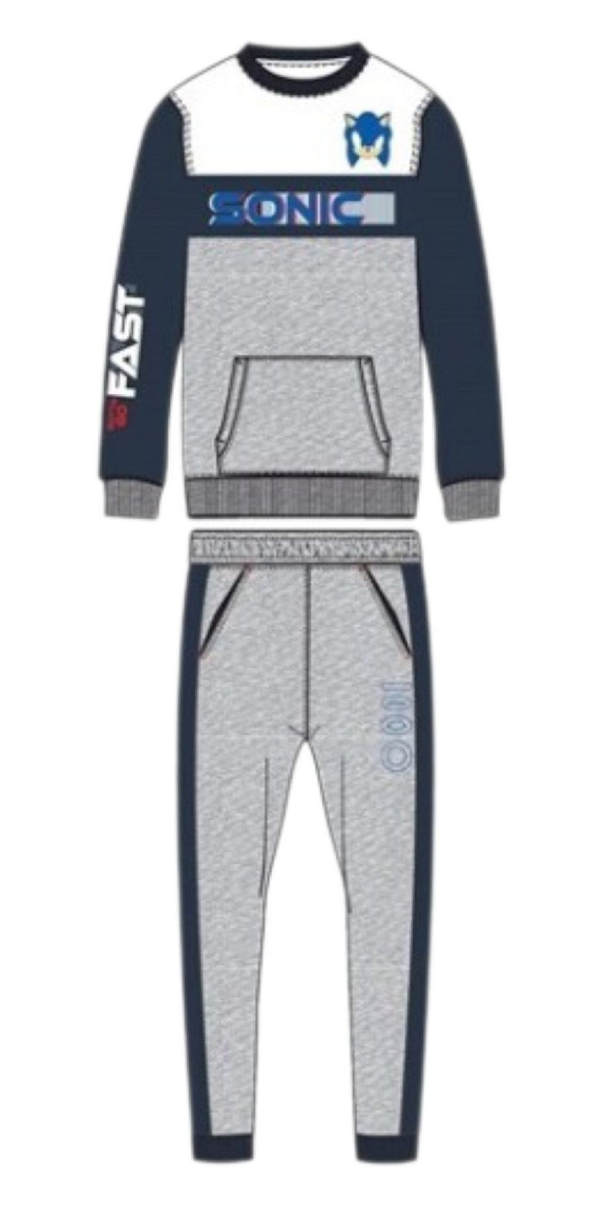 Textiel Trade B.V. Jogginganzug Sonic the Hedgehog Kinder Freizeitanzug mit Motivdruck