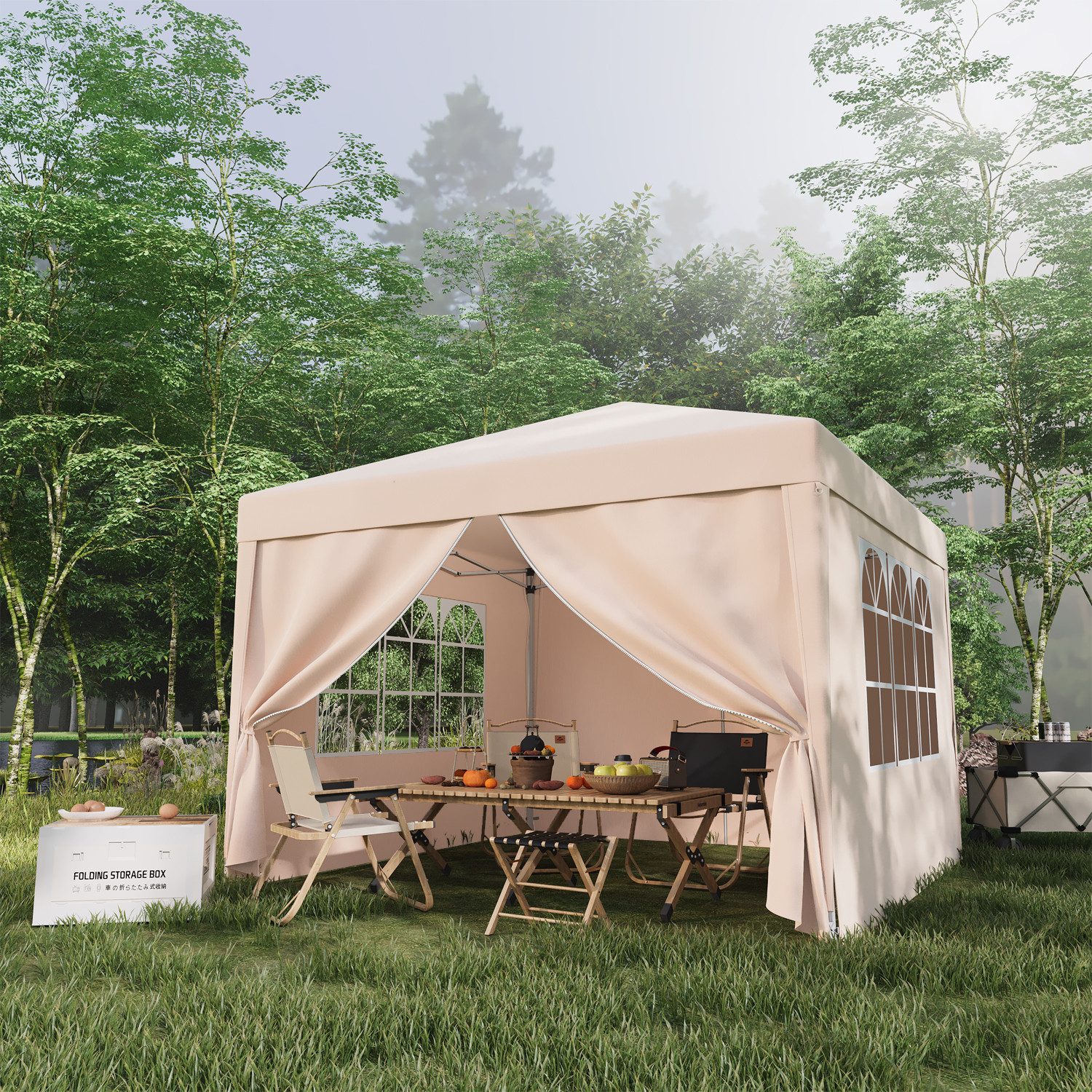 GUNJI Faltpavillon Faltbare Gartenlaube 2*2/3*3 Wasserdichtes günstig online kaufen