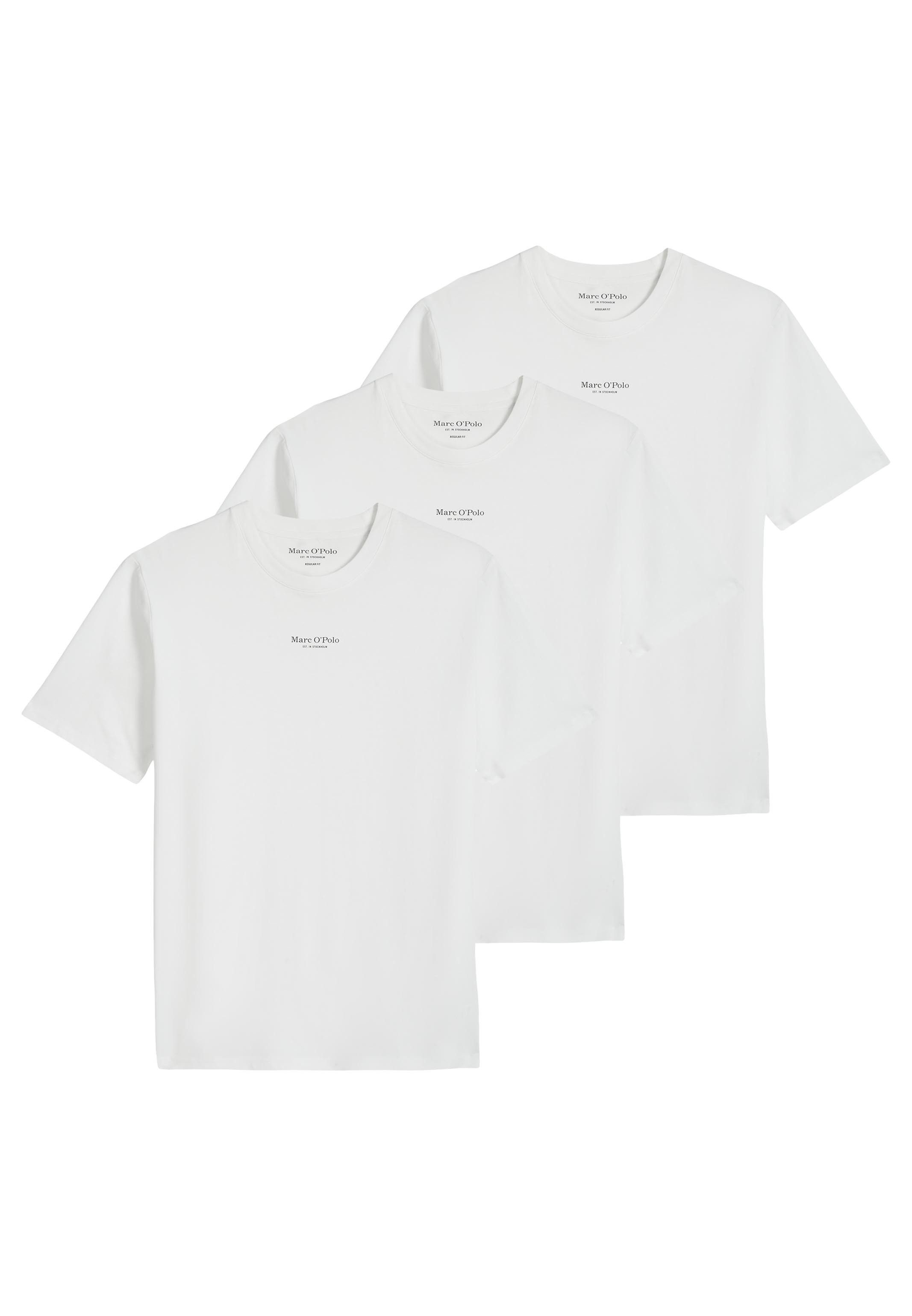 Marc O'Polo T-Shirt 3er Pack Kjer (Spar-Set, 3-tlg) T-Shirt - Baumwolle - Atmungsaktiv - Weiche Baumwolle