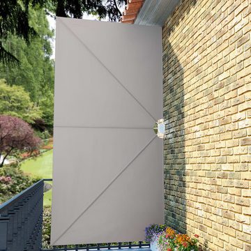 furnicato Markise Faltbarer Terrassen-Seitenfächer Creme 400×200 cm