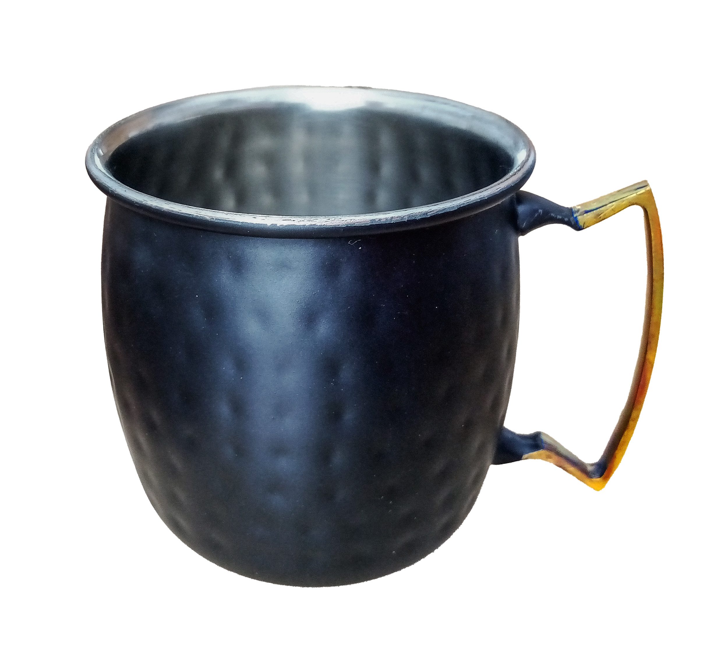HIT Trading Кухлі MOSCOW MULE BECHER "Hammerschlag" 500ml aus Edelstahl Schwarz 04, Trinkbecher Чашки Trinken Kaffee Cocktail Tasse Bar