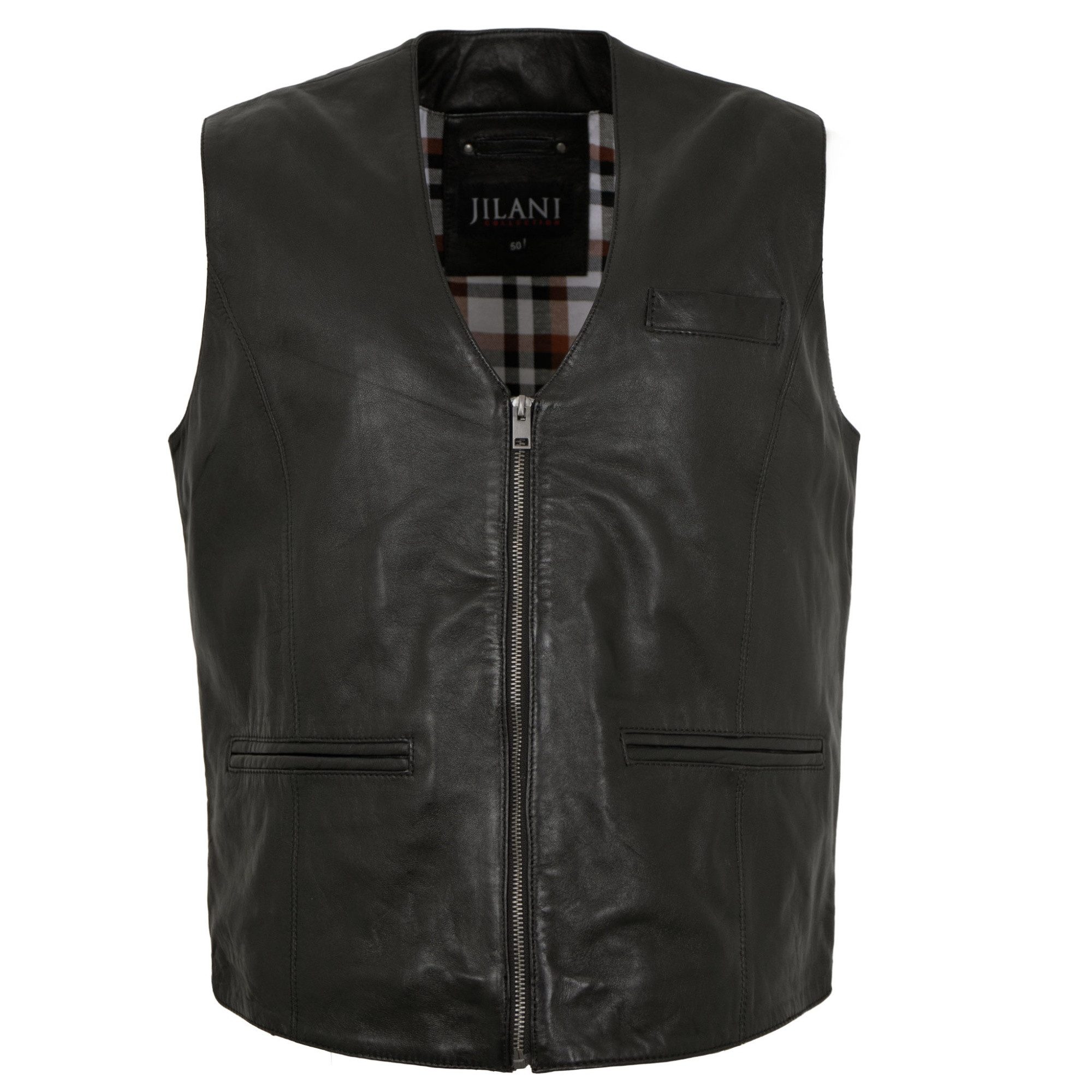 Jilani Lederweste Prospo Jilani Collection - Herren Lederweste Lammnappa schwarz