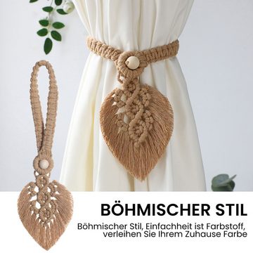 Raffhalter 2 Stück Boho Vorhang Raffhalter Baumwolle Makramee Tiebacks, MAGICSHE, Gardinen, Vorhänge, Dekoschals, Scheibengardinen, Gardinenschienen, (2-tlg)