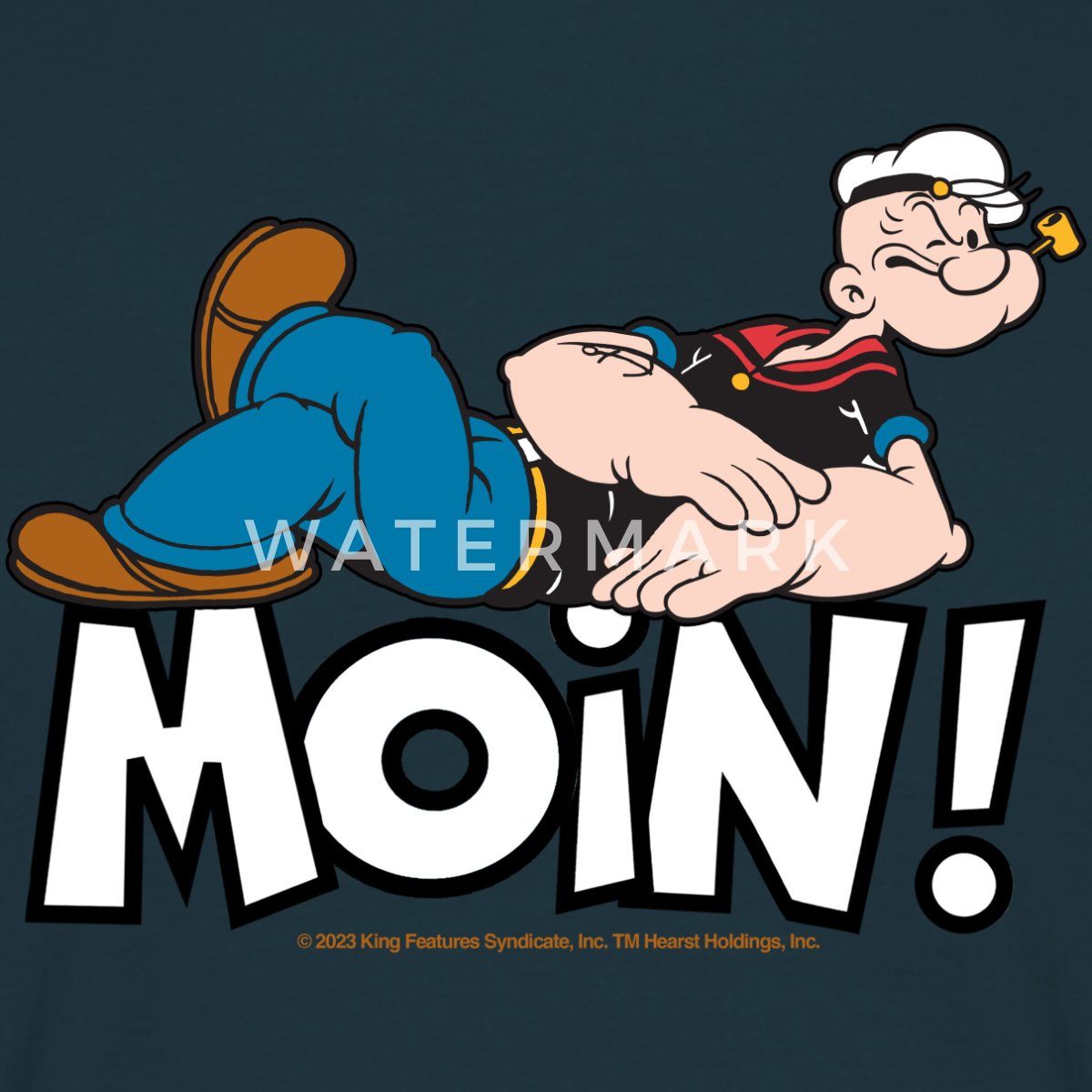 Spreadshirt T-Shirt Popeye Faulenzen Mit Schrift günstig online kaufen