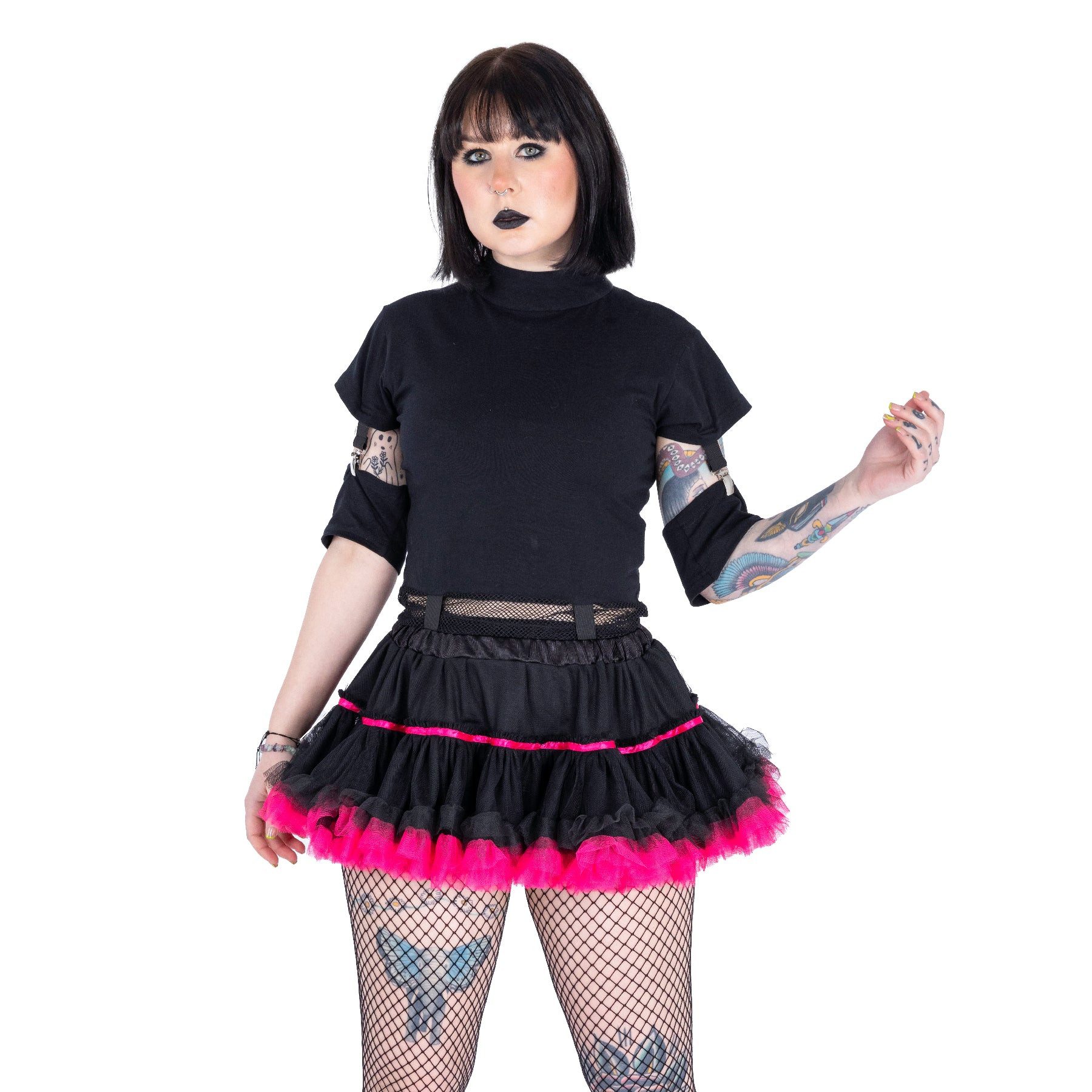 Poizen Industries Unterrock Sofra Schwarz Pink Mini Tutu