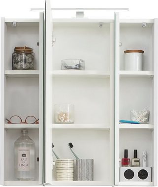 Saphir Badmöbel-Set Quickset 2-teilig, Waschbeckenunterschrank mit LED-Spiegelschrank, (4-St), Waschplatz 65 cm breit, inkl. Türdämpfer, 5 Türen, ohne Waschbecken