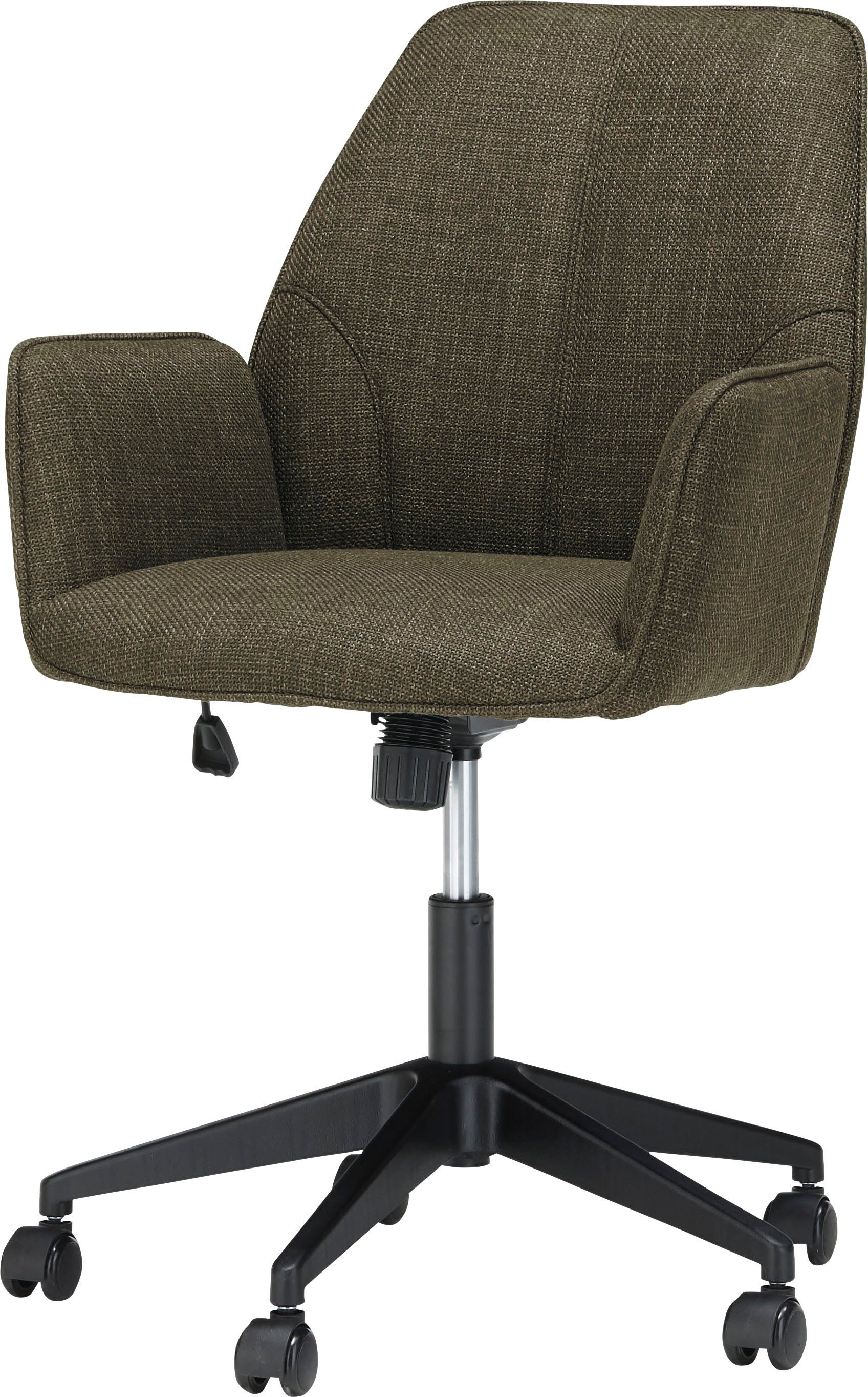 MCA furniture Bürostuhl O-Pemba, verstellbar Komfortsitzhöhe mit Olive Webstoff, Olive | Bürostuhl stufenlos