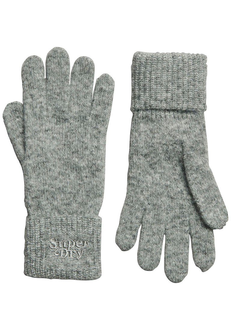 Grey GLOVE Superdry Marl KNIT RIB Strickhandschuhe