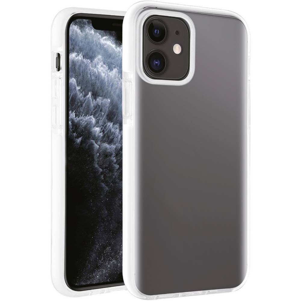Vivanco Handyhülle Rock Solid, Anti Shock Schutzhülle für iPhone 12, Induktives Laden, Stoßfest