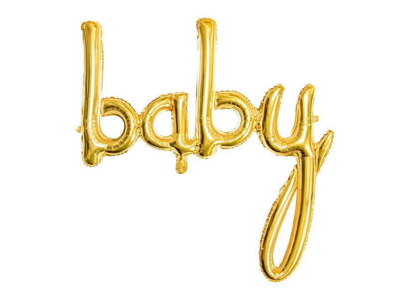 partydeco Luftballon, Folienballon Baby / Babyparty 73.5cm, gold