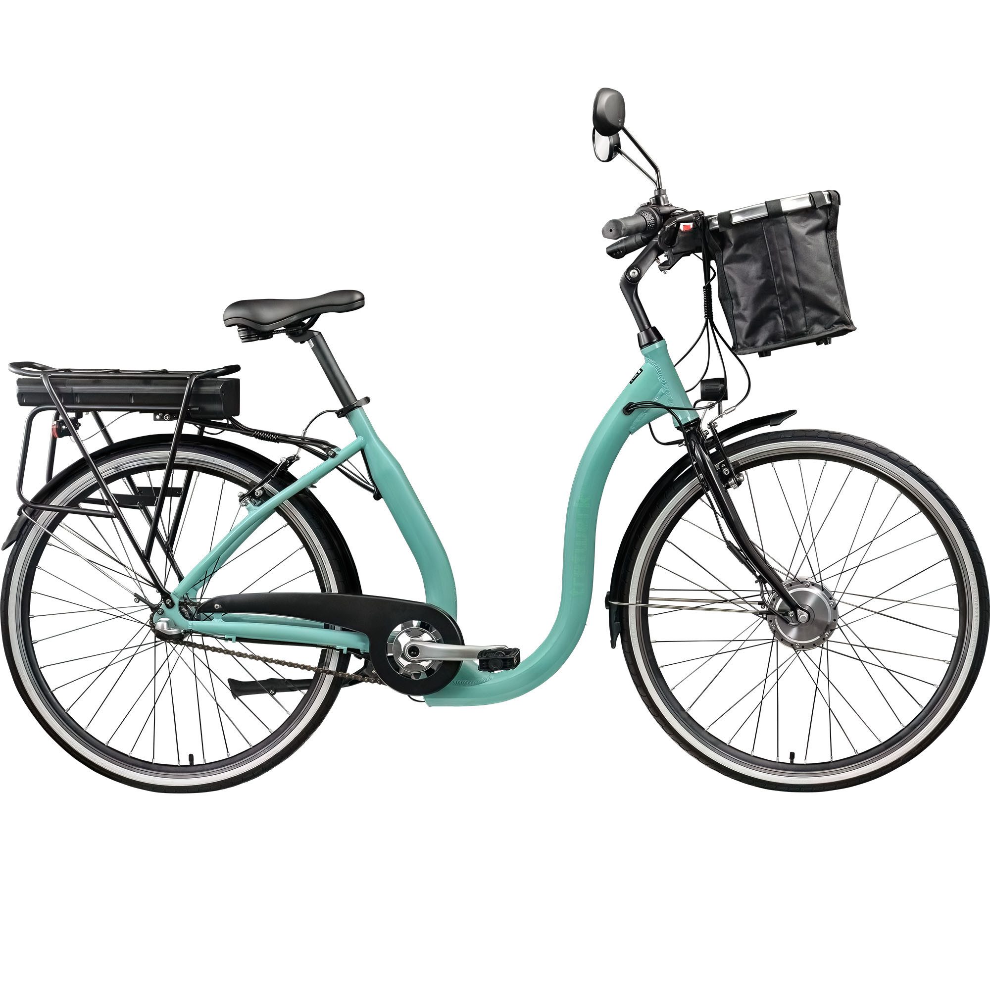 Tretwerk E-Bike Cityrad Linea, 3 Gang, Nabenschaltung, Frontmotor, 374 Wh, tiefer Einstieg