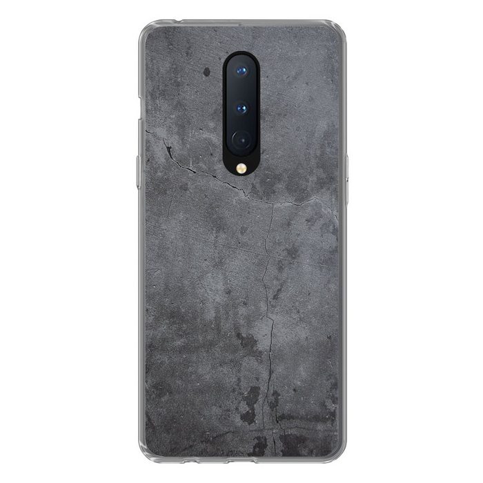 MuchoWow Handyhülle Industriell - Beton - Grau - Schiefer - Retro Phone Case Handyhülle OnePlus 8 Silikon Schutzhülle