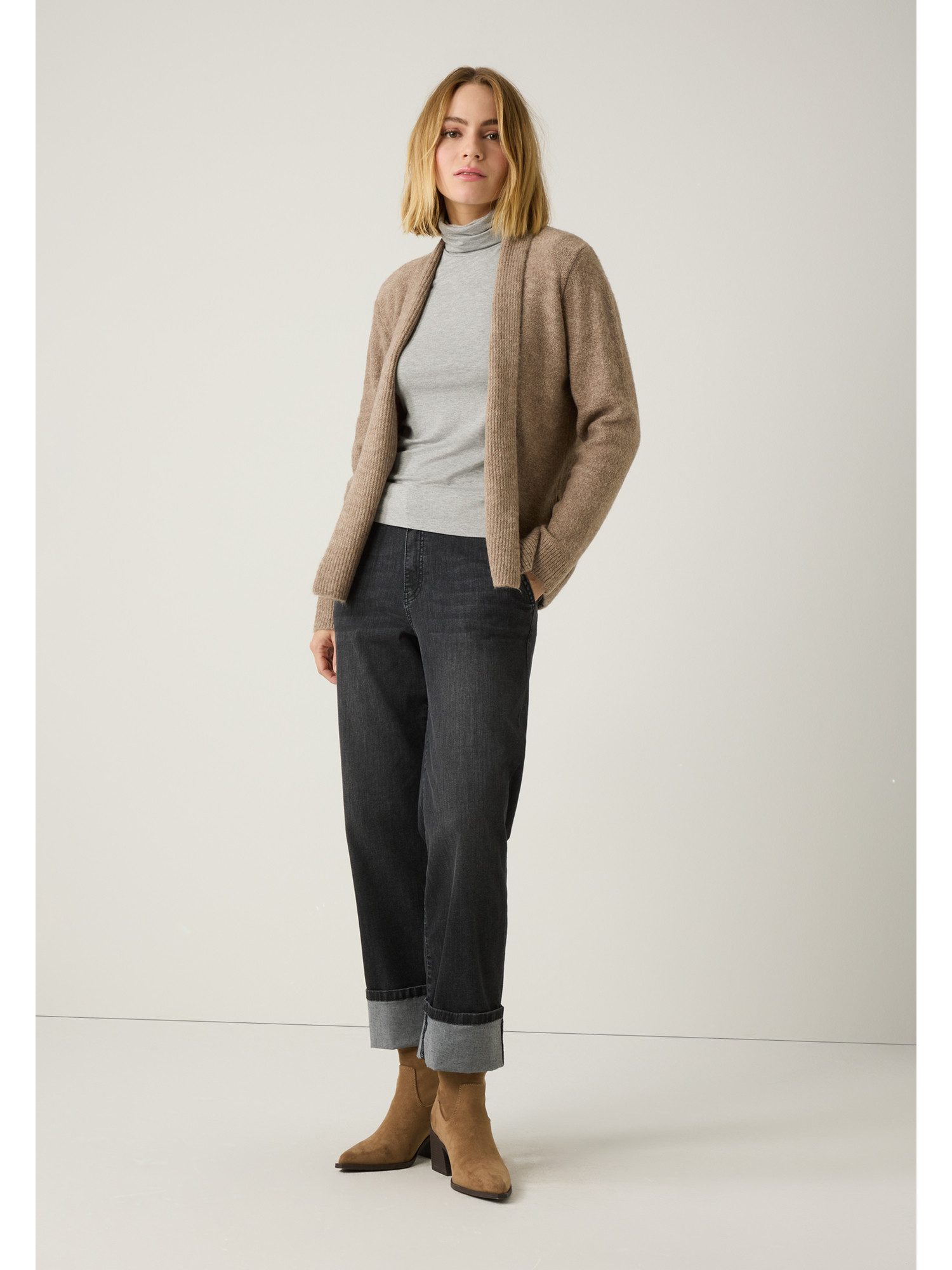 MORE&MORE Strickjacke Cardigan mit offener Front günstig online kaufen