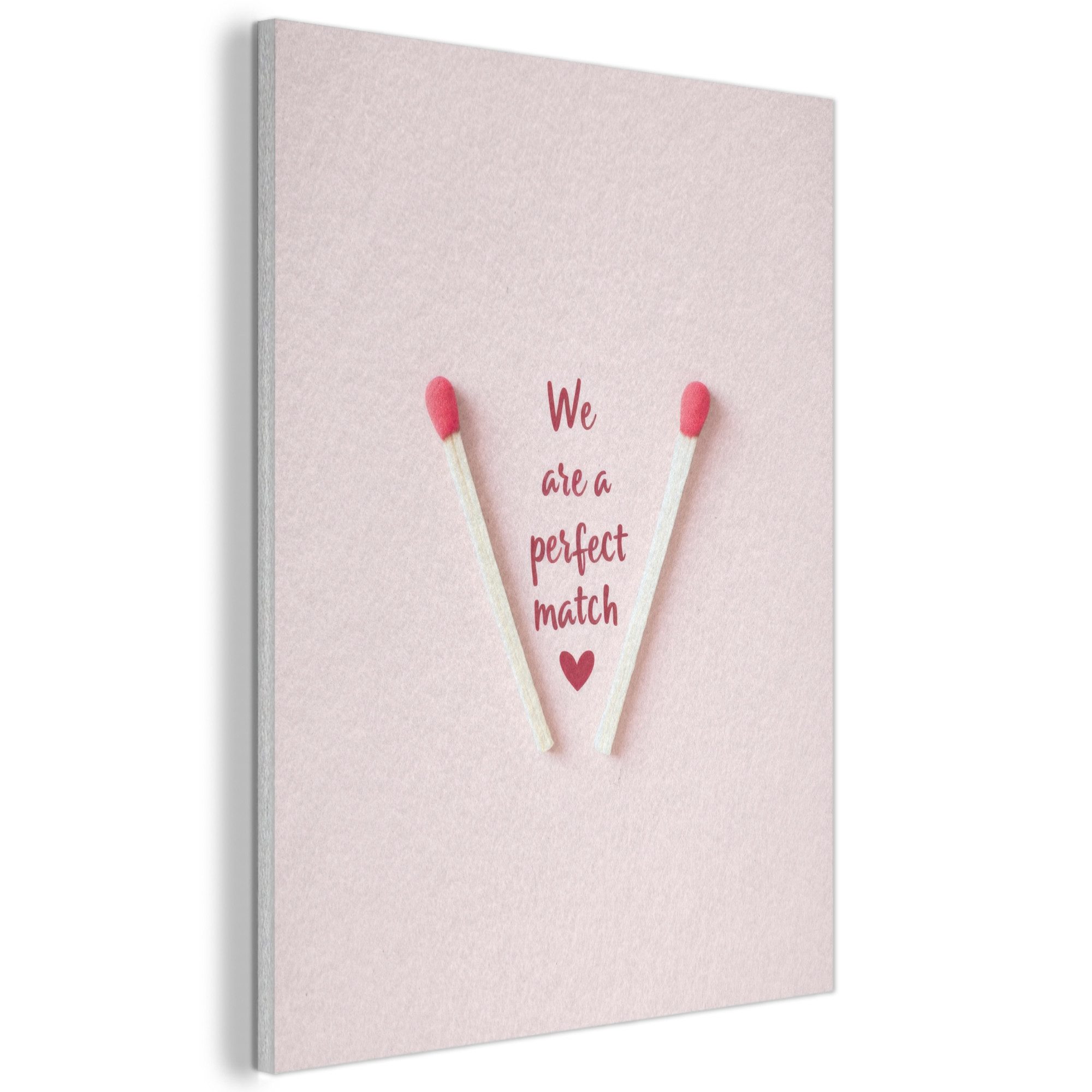 MuchoWow Gemälde Perfekt - Minimalistisch - Valentinstag, Fotodruck (1 St), Akustikpaneele, Wandpaneele, Schalldämmung, Akustikbilder 30x40 cm