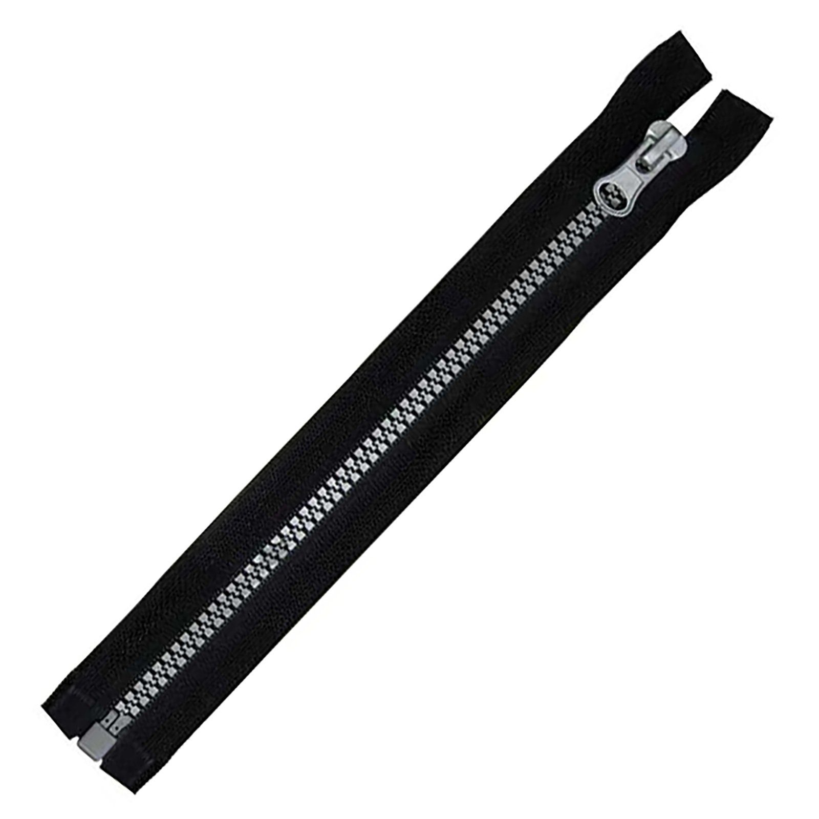 Zipworld Wende - Reißverschluss Kunststoff Zähne Teilbar 5-6mm WPZ Schwarz-322 (45cm
