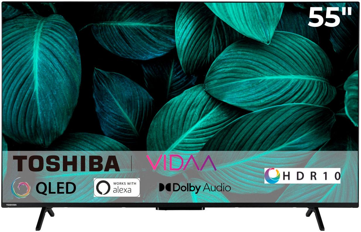 Toshiba 55QV2463DA QLED-Fernseher (139 cm/55 Zoll, 4K Ultra HD, Smart-TV)