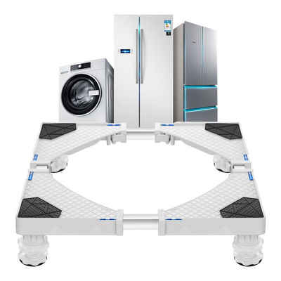 en.casa Waschmaschinenuntergestell, »Marklohe« Sockel 4 höhenverstellbare Füße bis 300 kg Weiß