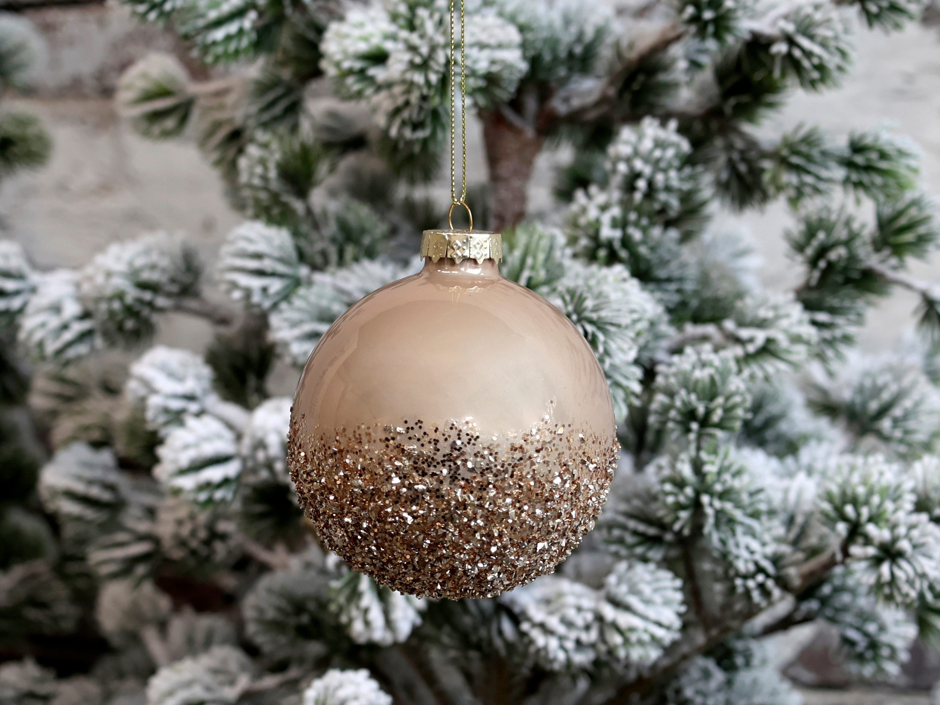 Chic Antique Weihnachtsbaumkugel Glas Weihnachtskugeln Pastell Vintage Christbaum Deko Kugeln, Christbaumkugel, Glas, Skandinavisches Design, Pastellfarben