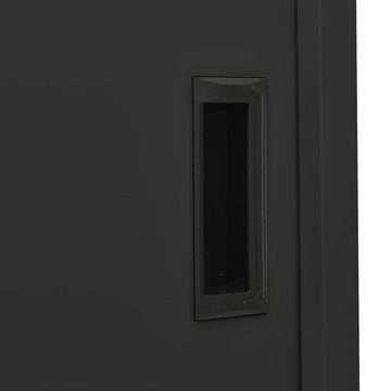 vidaXL Fächerschrank Büroschrank mit Schiebetür Anthrazit 90x40x180 cm Stahl (1-St)