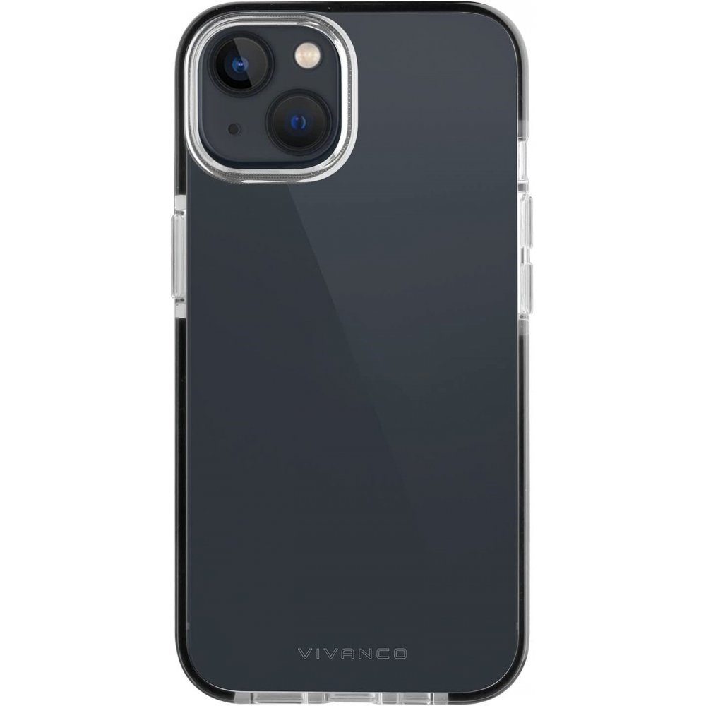 Vivanco Handyhülle Rock Solid Apple iPhone 14 - Schutzhülle - transparent/schwarz