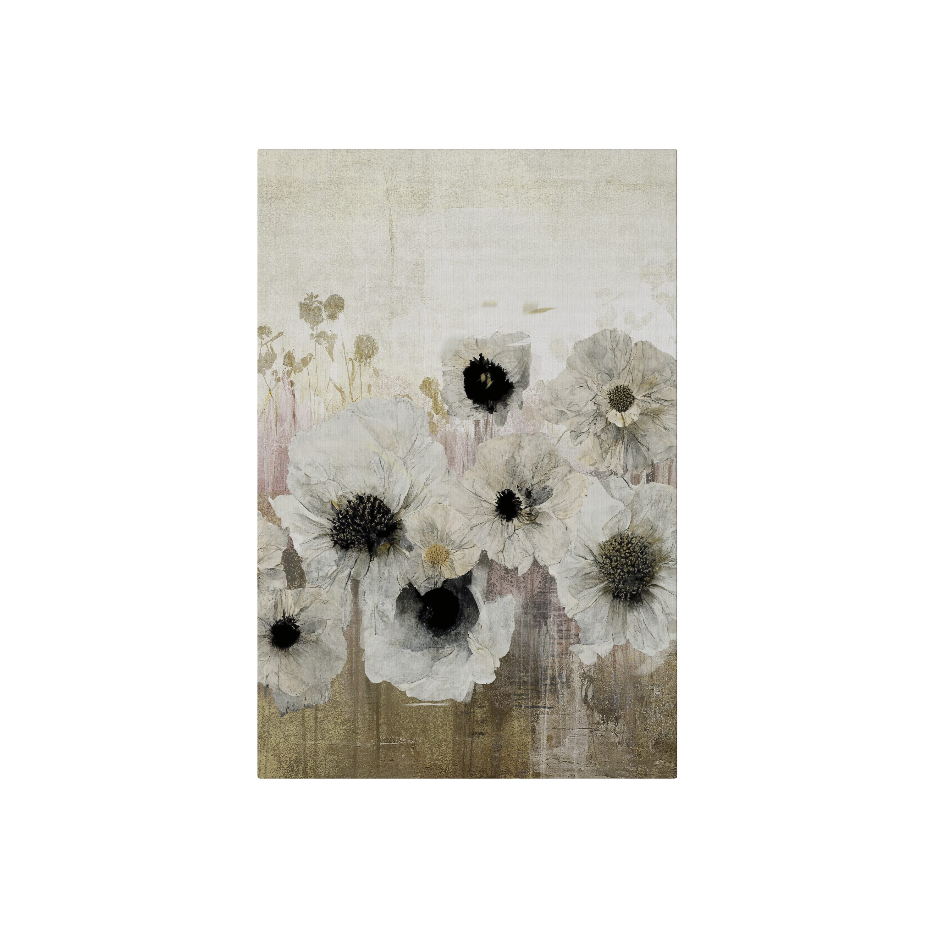 SPACEREBELS Leinwandbild GENTLE VINTAGE HARMONY, Blumen & Pflanzen (1 St), 3 cm Keilrahmen, Baumwollleinwand