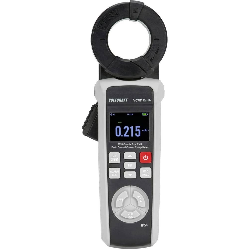 VOLTCRAFT Strommessgerät VC781 für Erdschleifen und Erdableitstrom Messung CAT III 1000 V, CAT