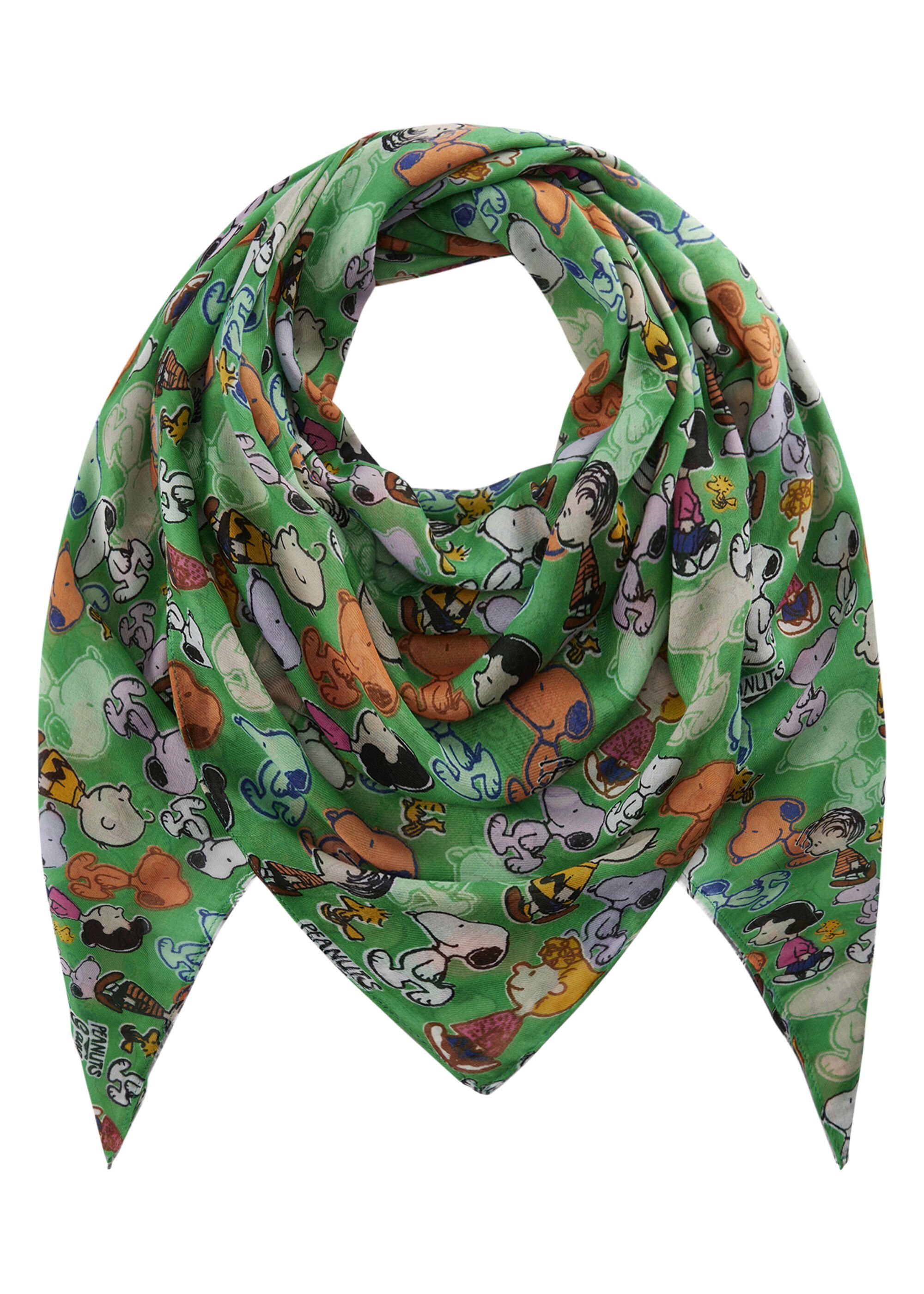 Codello Halstuch PEANUTS, mit Allover-Print green