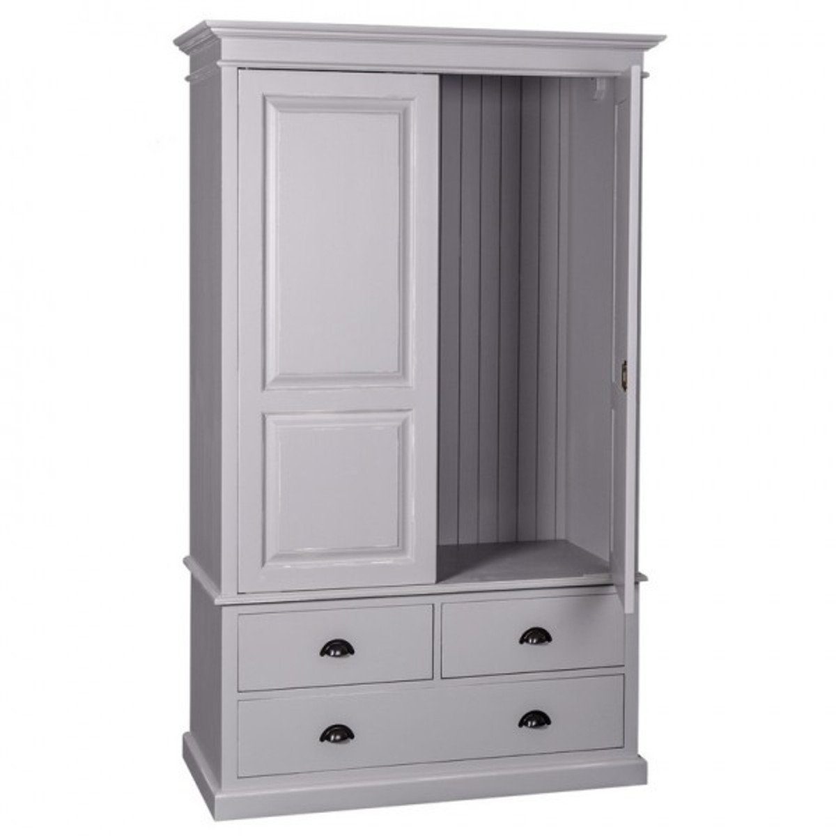 T Casa cm cm Shabby Stil 197 Kleiderschrank Schrank H 120 Padrino B - 59 Kleider Kleiderschrank cm Landhaus