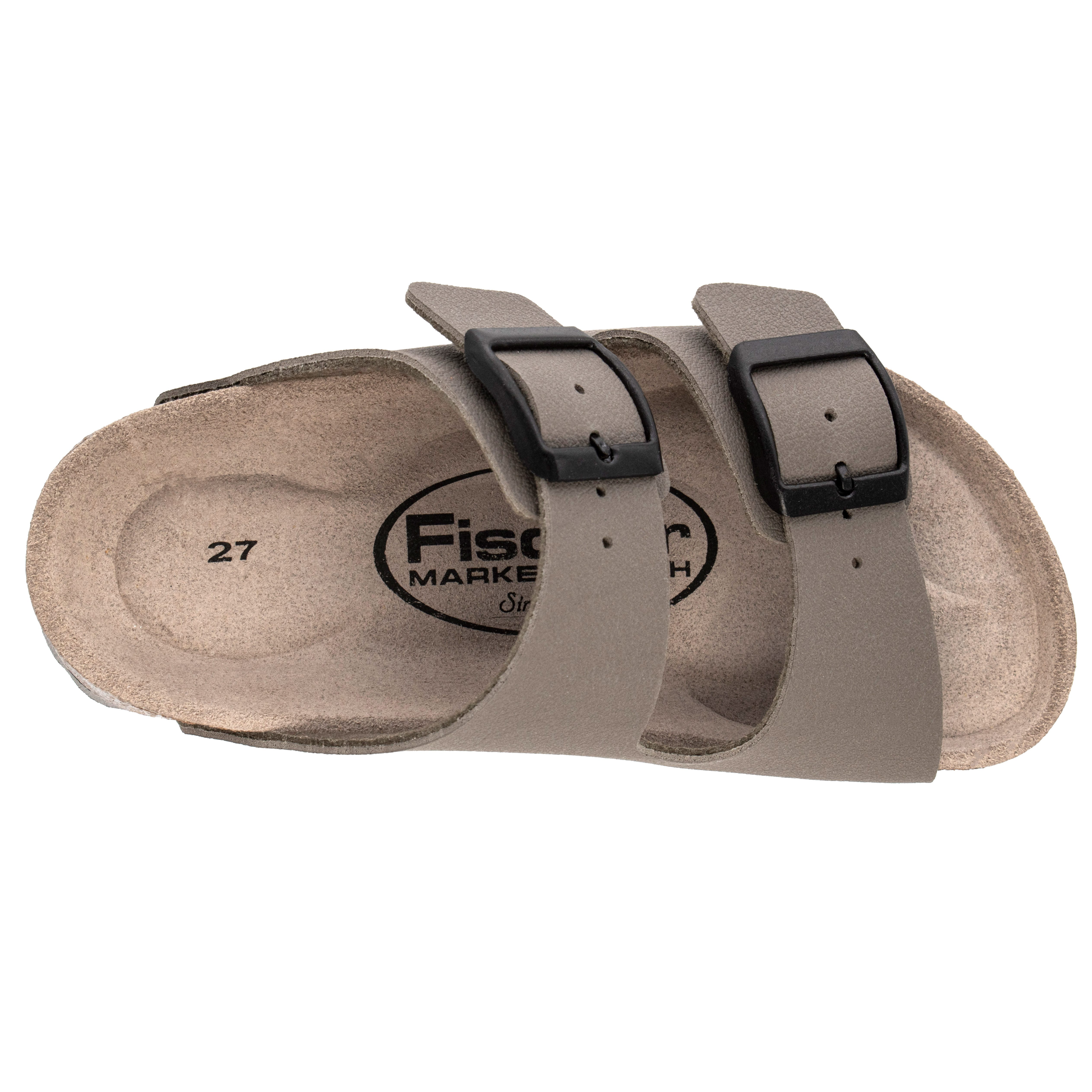 Fischer-Markenschuh Hawaii Pantolette aus Vegano, mit Fleecefutter und ergonomisch geformten Lederfußbett