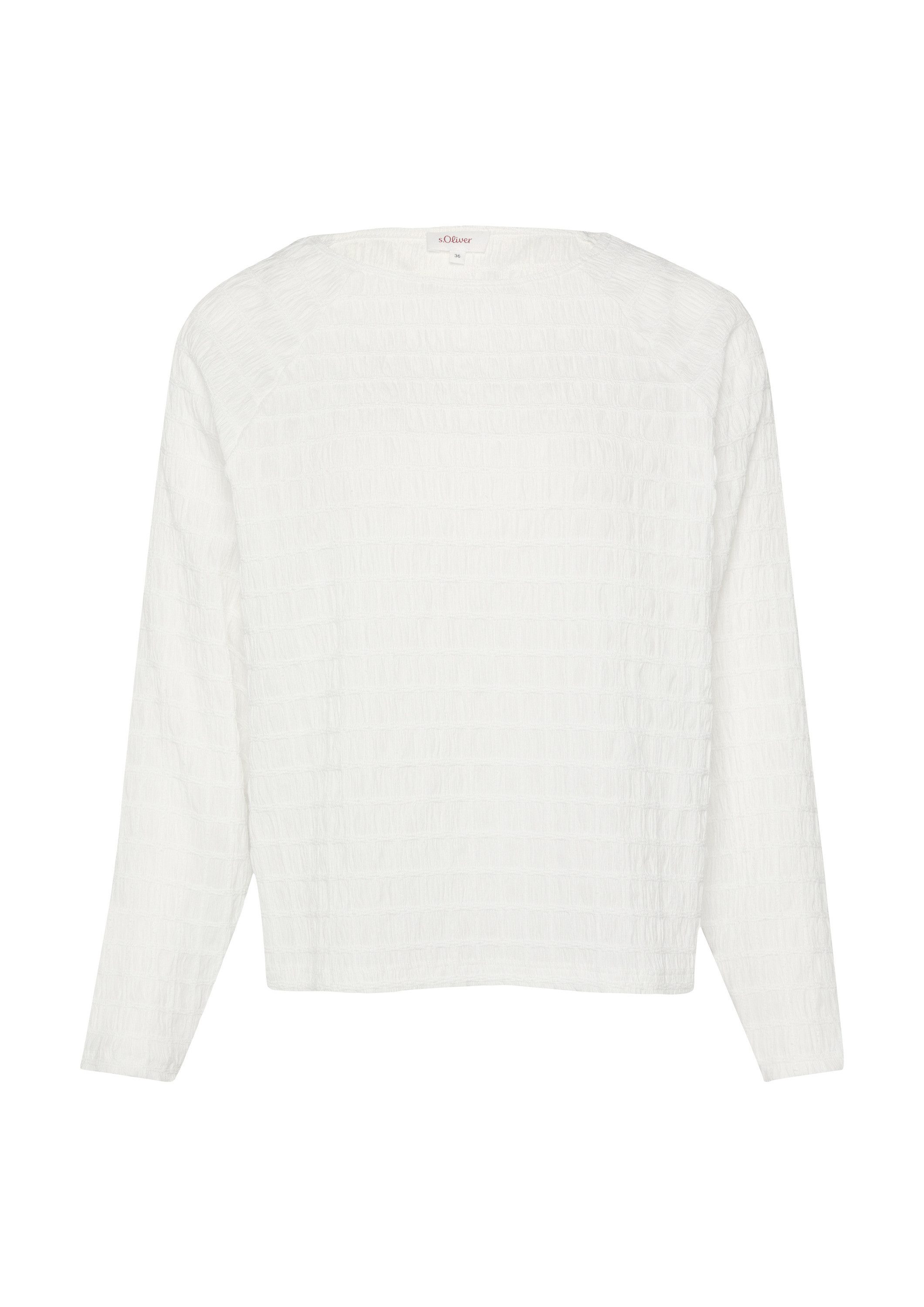 s.Oliver Langarmshirt T-Shirt Strukturiertes Jersey-Shirt mit Raglan-Ärmeln günstig online kaufen