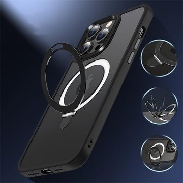 CoolGadget Handyhülle Hybrid Luxury Handy Case für iPhone 14 Plus 6,7 Zoll, Hülle Massiv Metallring aufklappbar Schutzhülle für Magsafe Zubehör