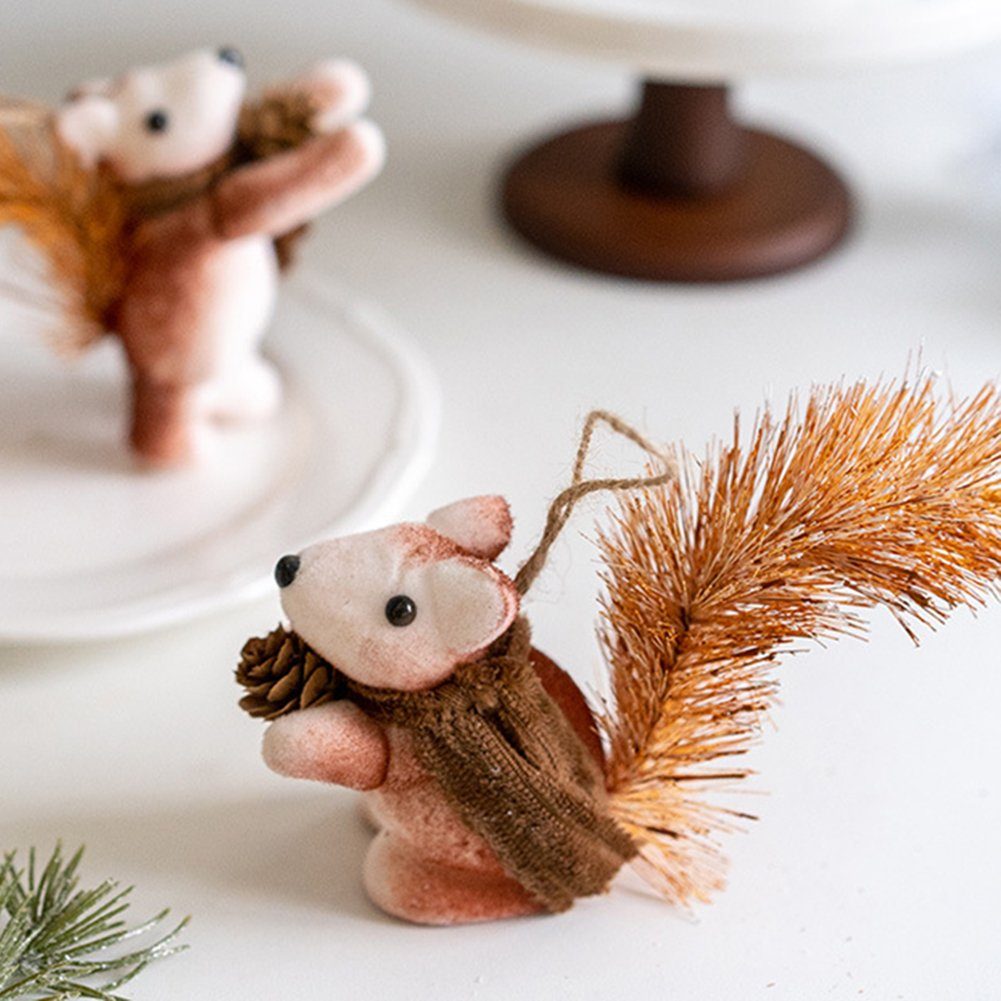 Für 2 braun Eichhörnchen-Spielzeug-Anhänger Den Christbaumschmuck 2b Blusmart Niedliche Stück