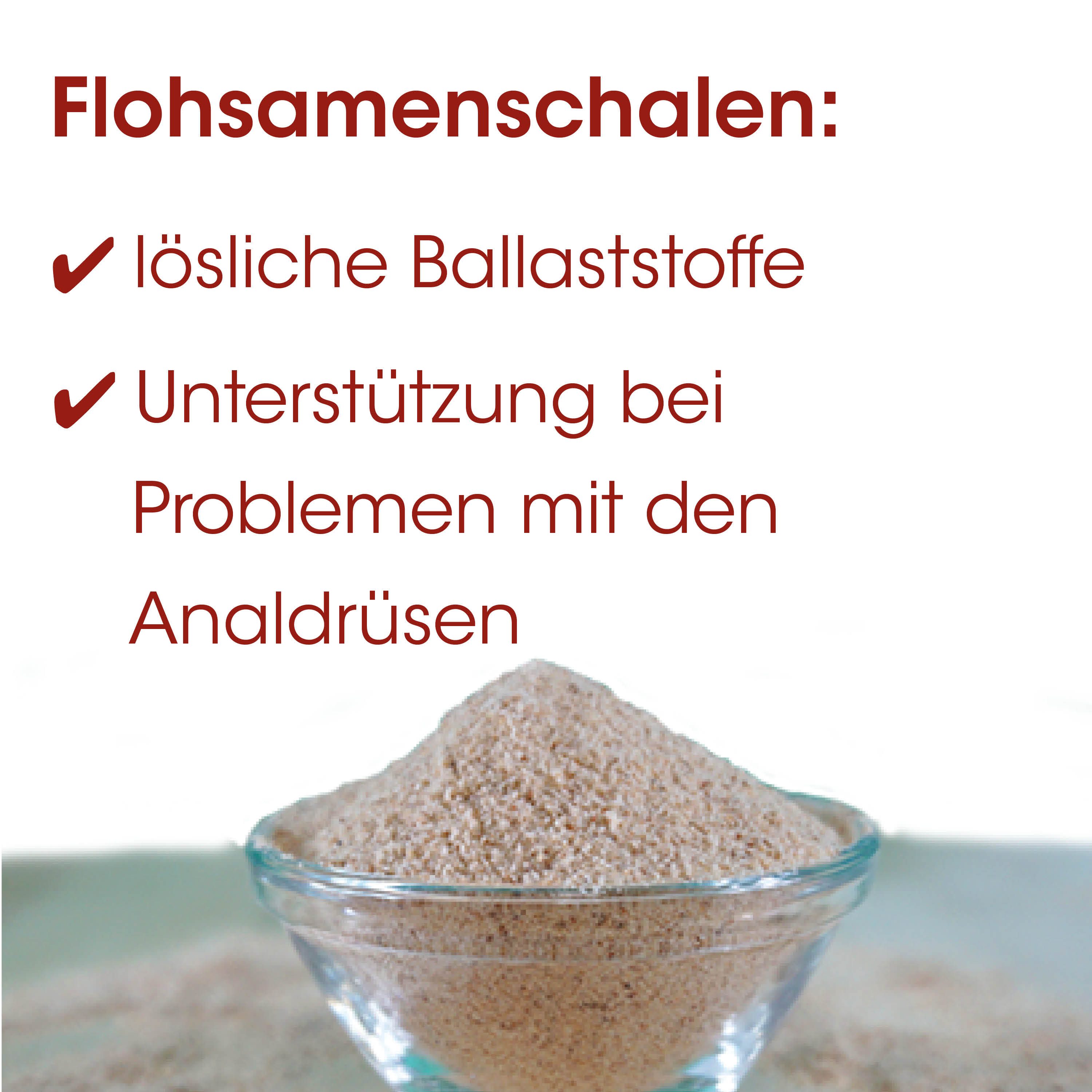cdVet Fit-BARF Flohsamenschalen, Ergänzungsfutter für: Katzen, Hunde, besonders für leichfuttrige&empfindliche Hunde geeignet