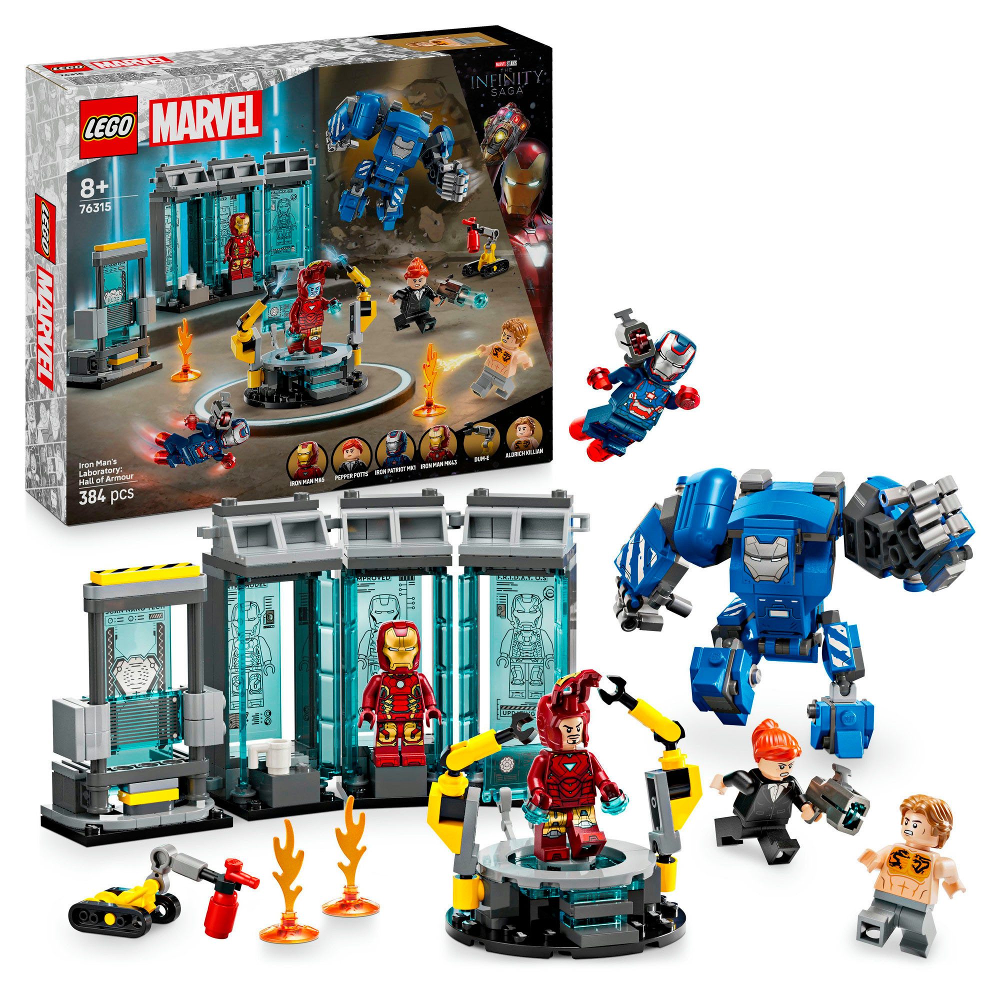 LEGO® Iron Mans Labor: Halle der Rüstungen (76315), LEGO Super Heroes Konst günstig online kaufen