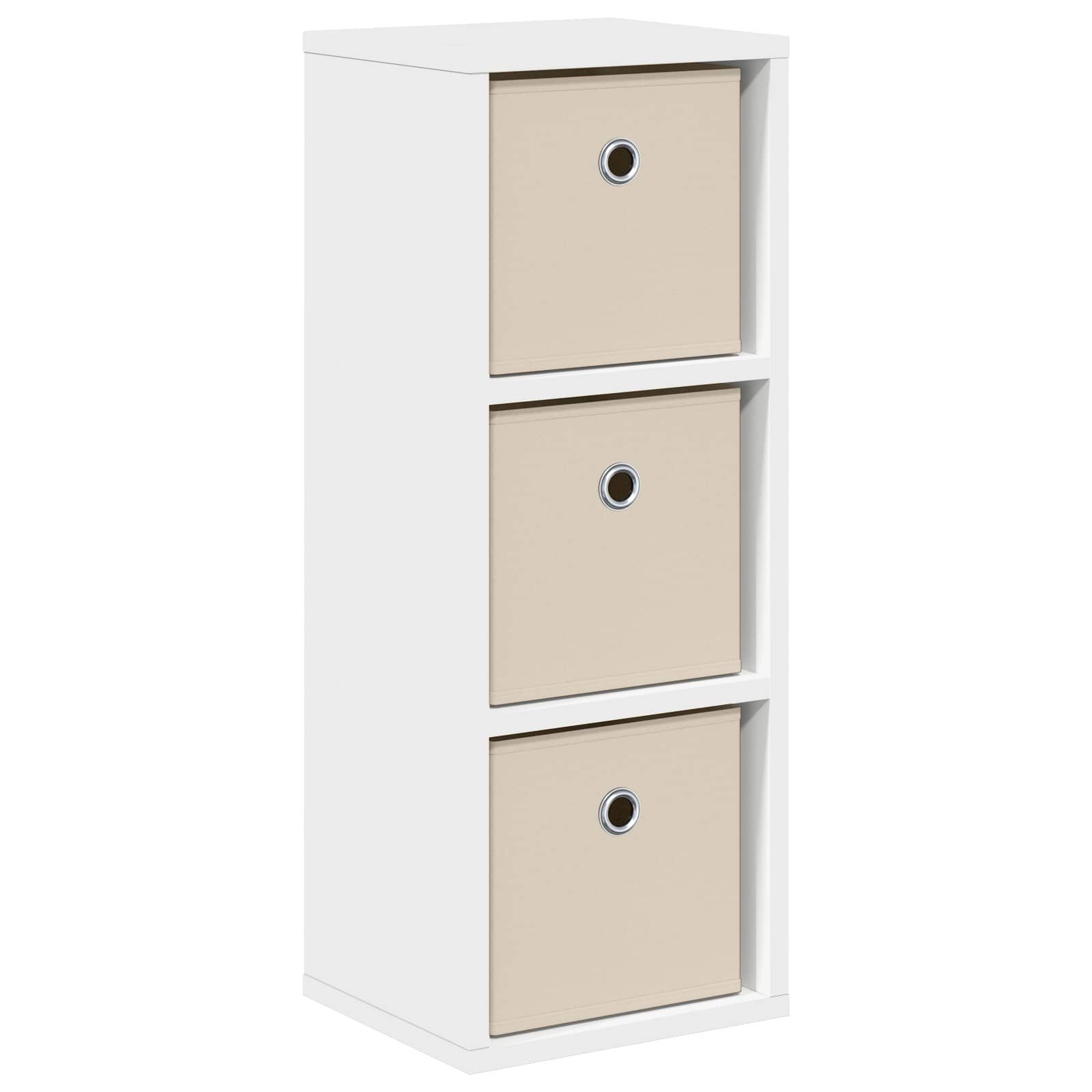 Kommode 25,5 x 22 x 69,5 cm Sideboard mit Schubladen Weiß 25,5x22x69,5 cm