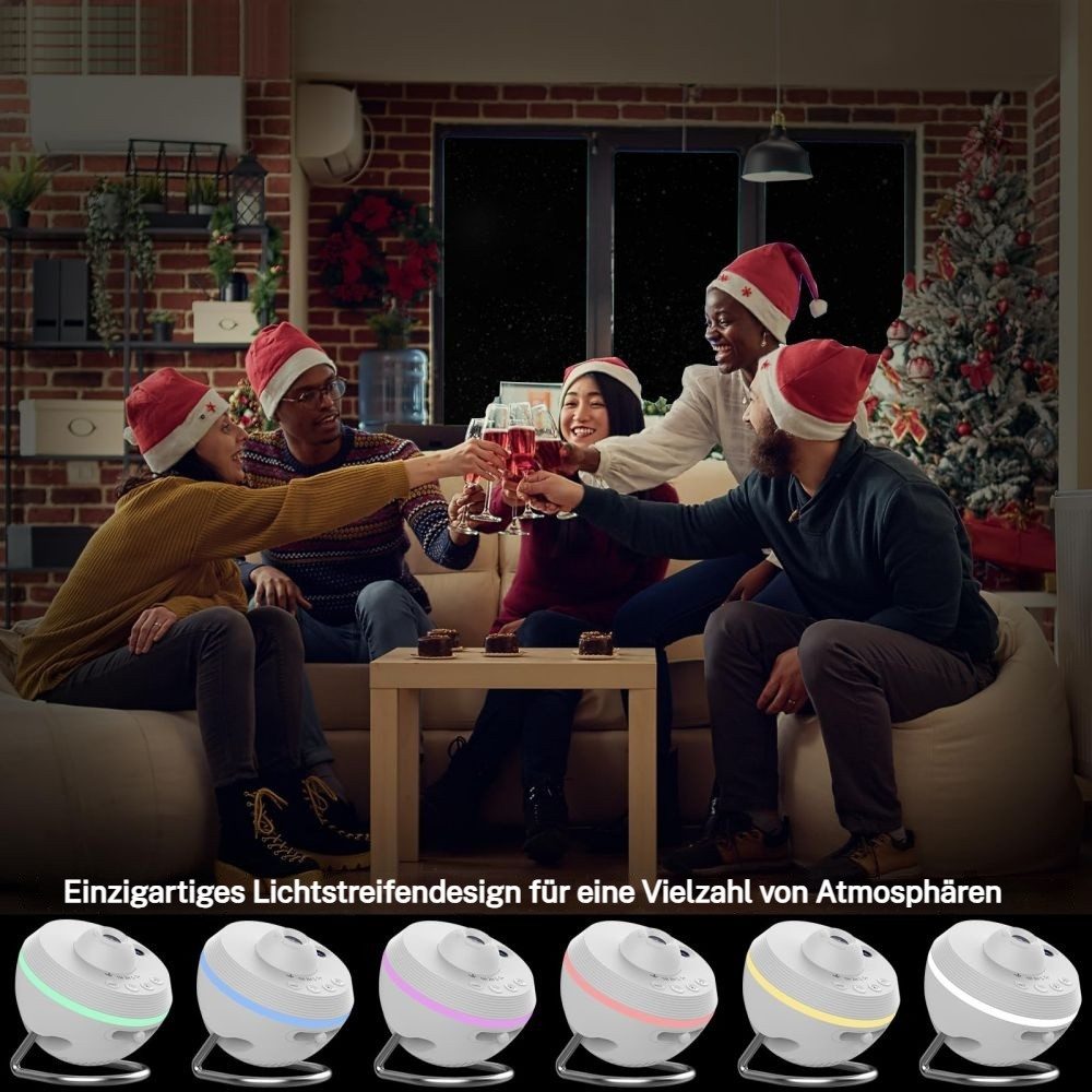 PRIISF LED Nachtlicht 180°verstellbar Sternenhimmel Aurora Star Moon Lichter Projektor Lampe, Projektionslampe mit 13 Blatt Film für Baby Kinder Erwachsen Geschenke