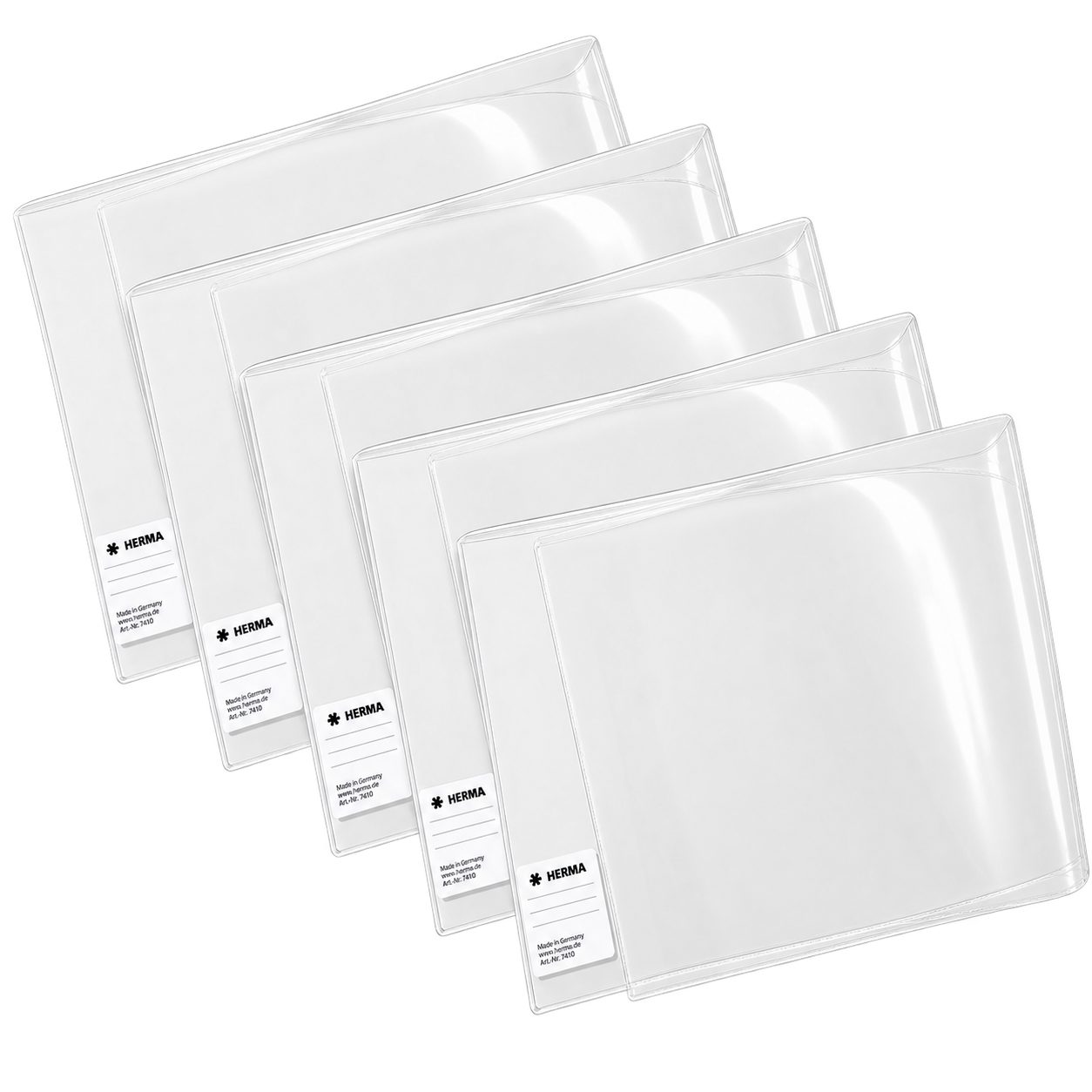 HERMA Buch-Hülle 5xHerma Buchschoner BASIC transparent, verschiedene Größen