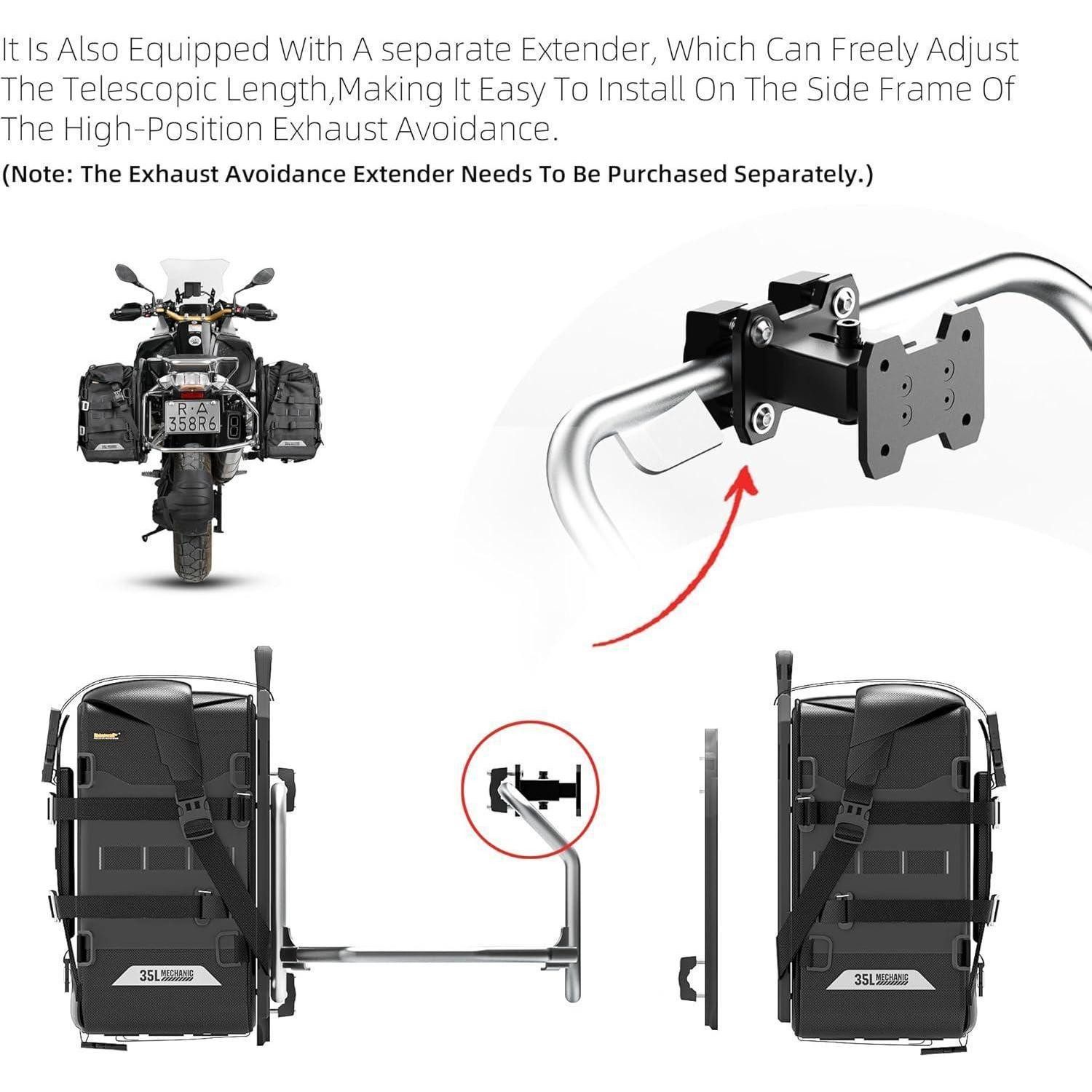 LuxusKollektion Satteltasche Satteltaschen Motorrad Schnellspanner Schwarz Zubehör Zubehör