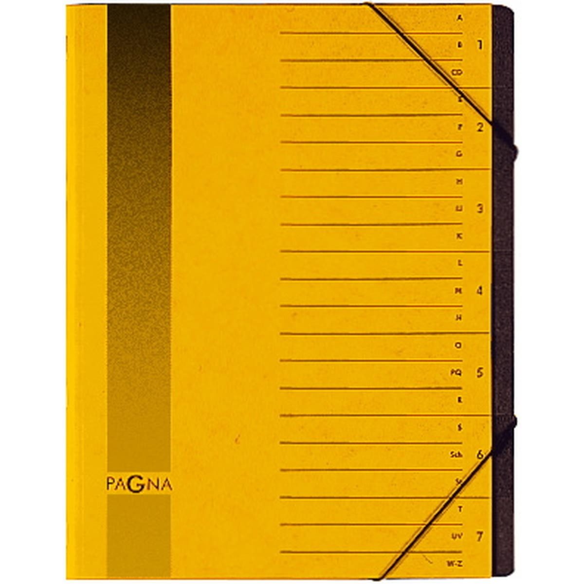 Organisationsmappe Ordnungsmappe 7 Fächer gelb.