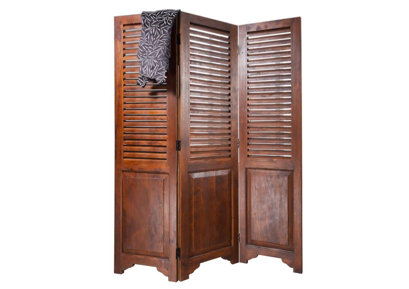 Massivmoebel24 Raumteiler OXFORD, 1-tlg., Trennwand Akazie 141x3x175 nougat lackiert OXFORD #520