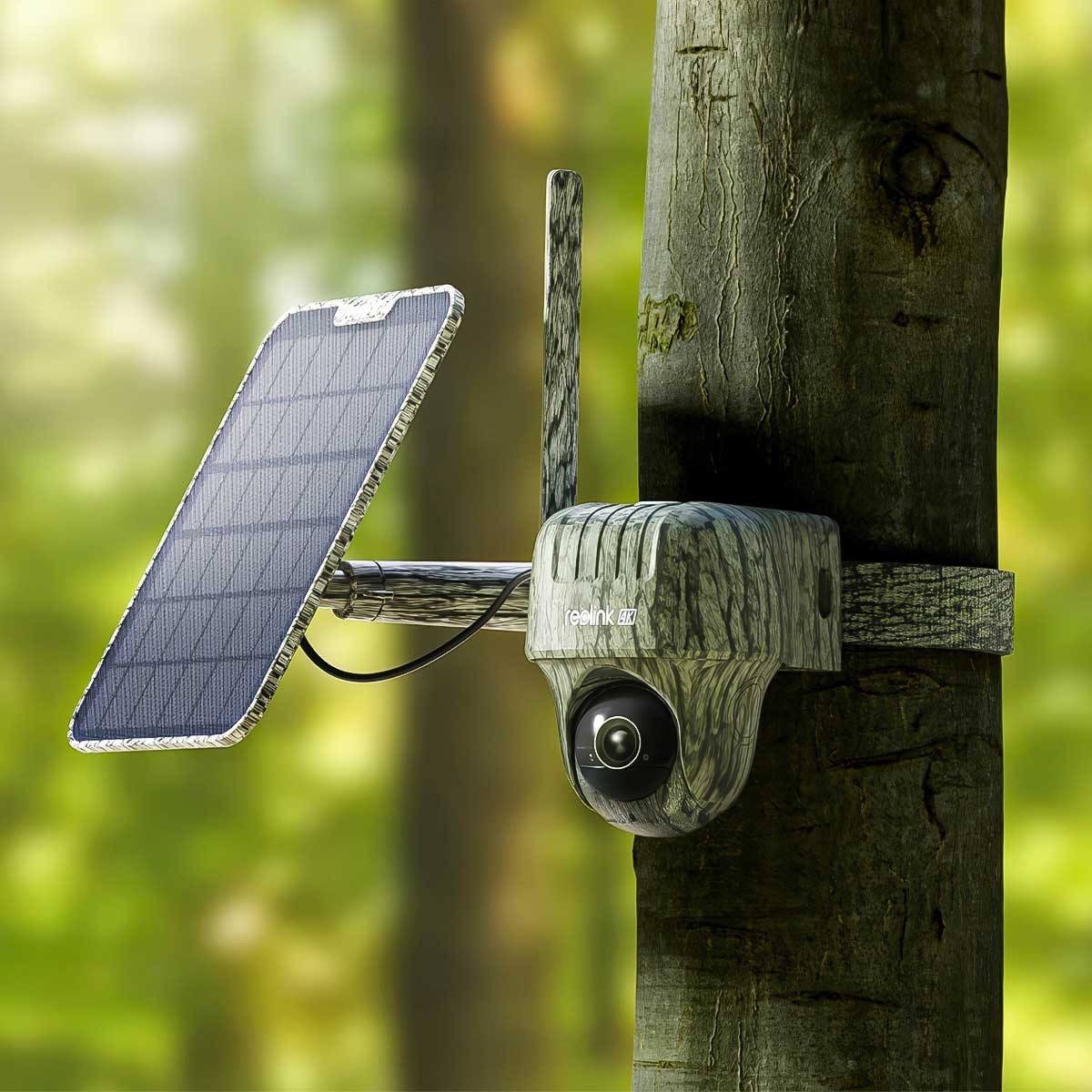 Reolink Überwachungskamera Go Series G450 mit Solarpanel 2 - 4G LTE Mobilfunk 8 MP Wildkamera (2-tlg., mit 360º Rundumsicht, Schwenk- und Neigefunktion, Erkennung von Tieren, 4G / 3G LTE-Mobilfunknetz)