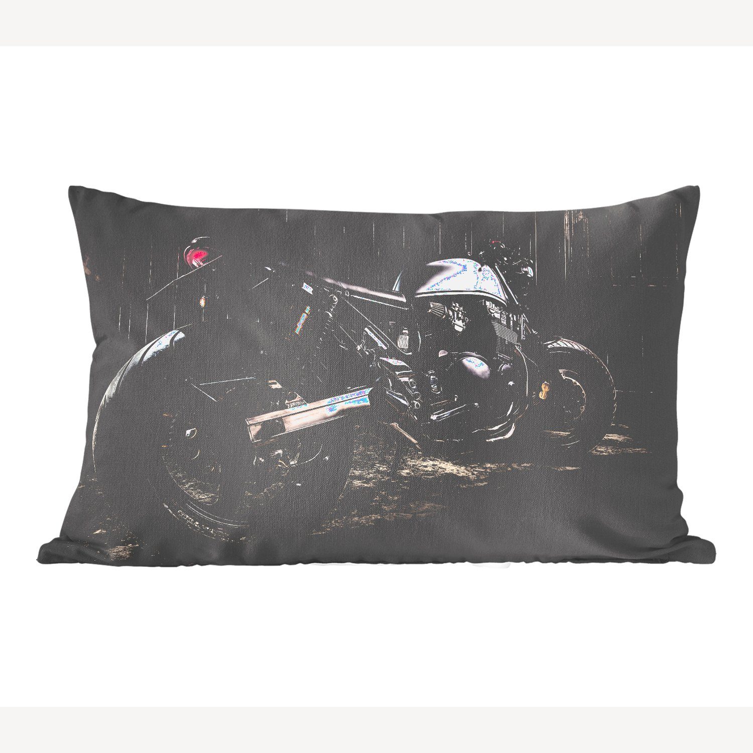 MuchoWow Dekokissen Schönes Bild eines schönen Motorrads, Wohzimmer Dekoration, Zierkissen, Dekokissen mit Füllung, Schlafzimmer