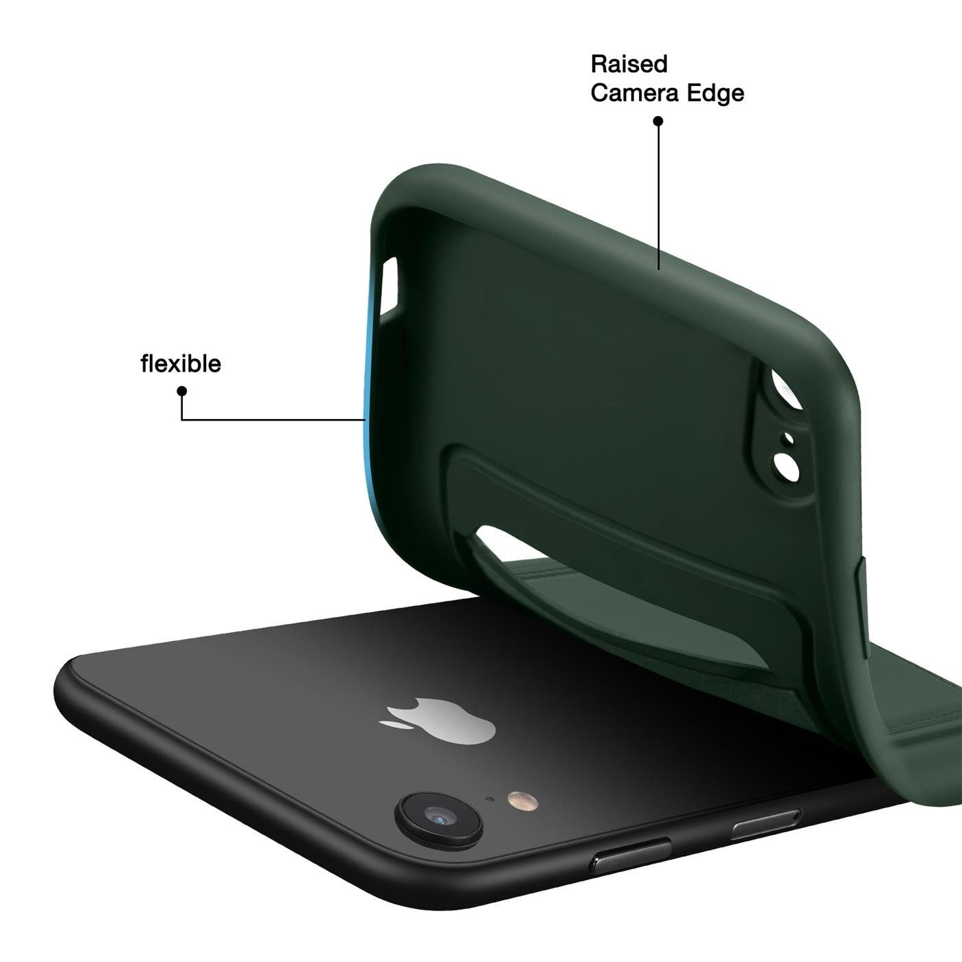 CoolGadget Handyhülle Card Case Handy Tasche für Apple iPhone XR 6,1 Zoll, Silikon Schutzhülle mit Kartenfach für iPhone XR Hülle