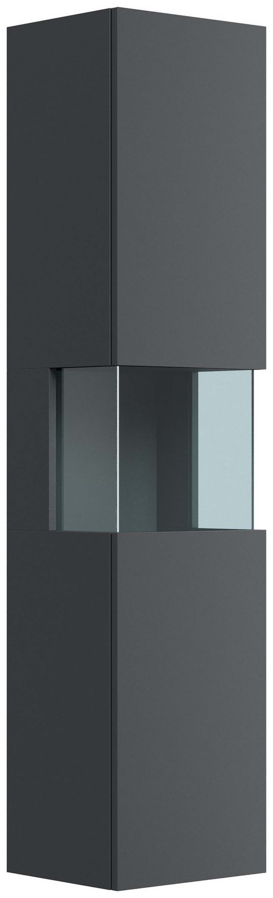 Posseik Hochschrank Badezimmer Hochschrank "Limes 150cm" Glaselement Grafit