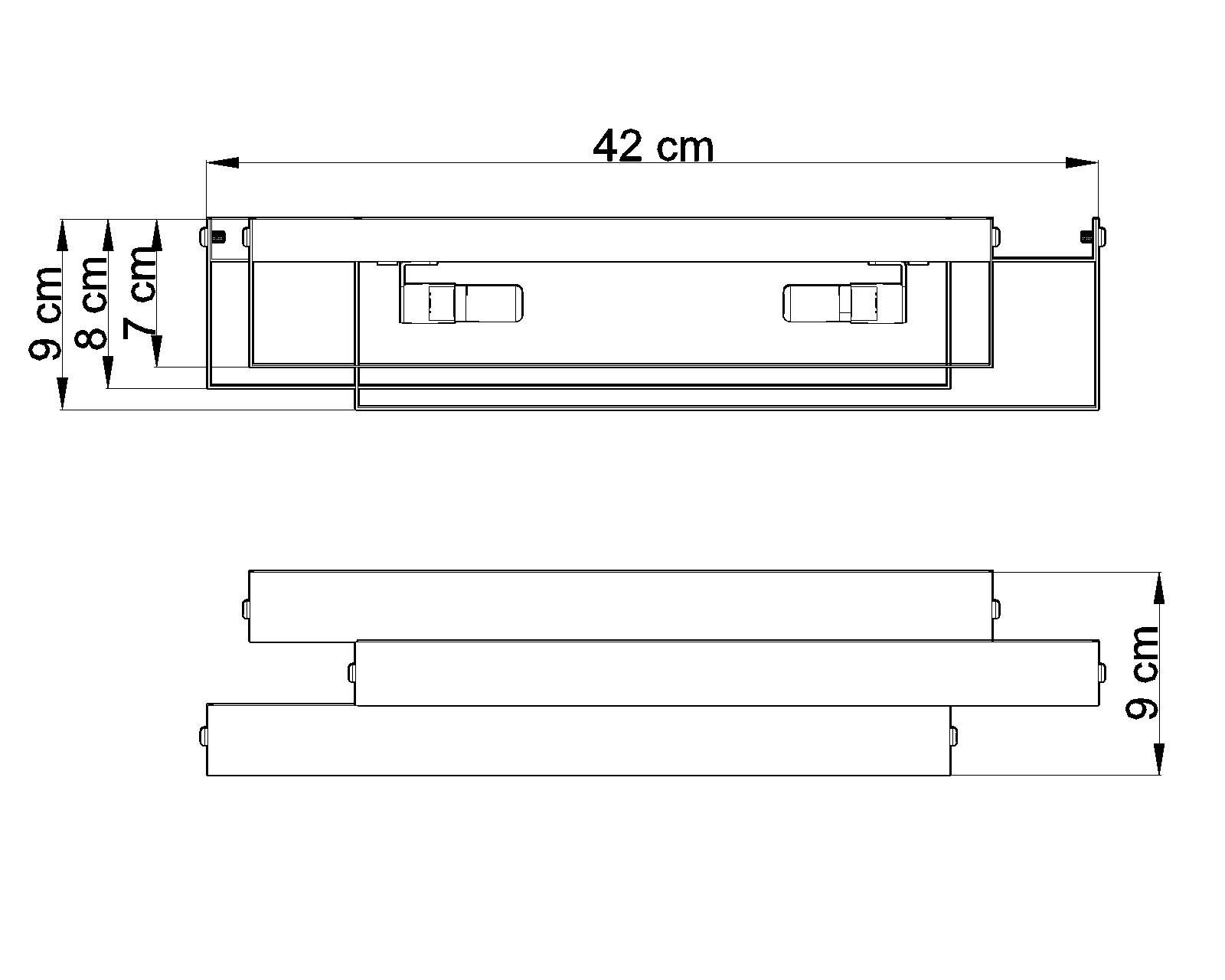 Flur Wandleuchte ohne Leuchtmittel, modern HELVIA, Wohnzimmer Wandlampe Weiß Metall Büro Licht-Erlebnisse stylisch B:42cm