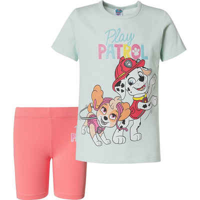 PAW PATROL T-Shirt PAW Patrol Set T-Shirt + Radler für Mädchen