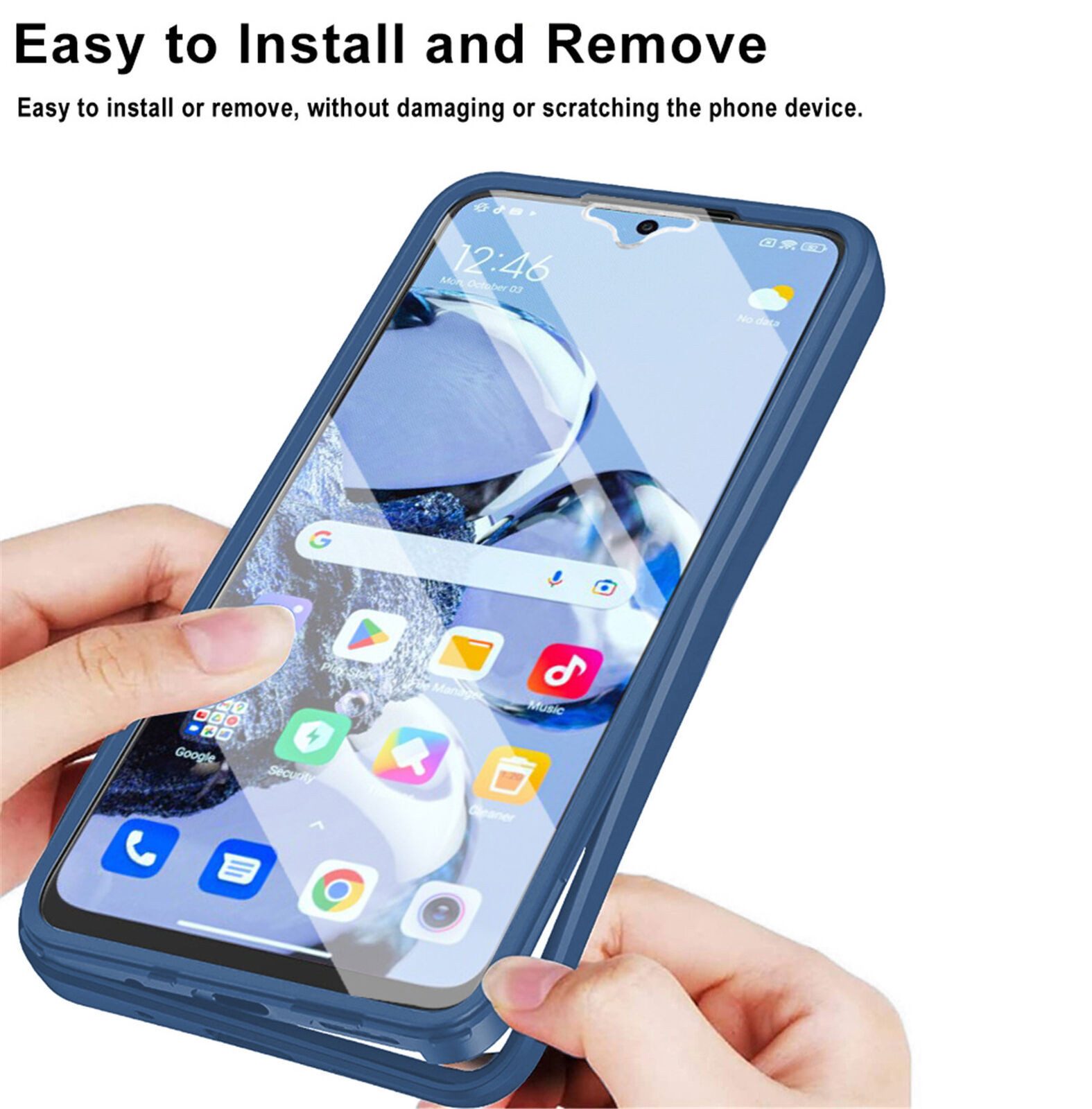 betterfon Handyhülle für Samsung Galaxy A05s 2-teiliges 360° TPU Schutzcase, 2-teiliges 360 Grad Case mit Rundumschutz und Displayschutz